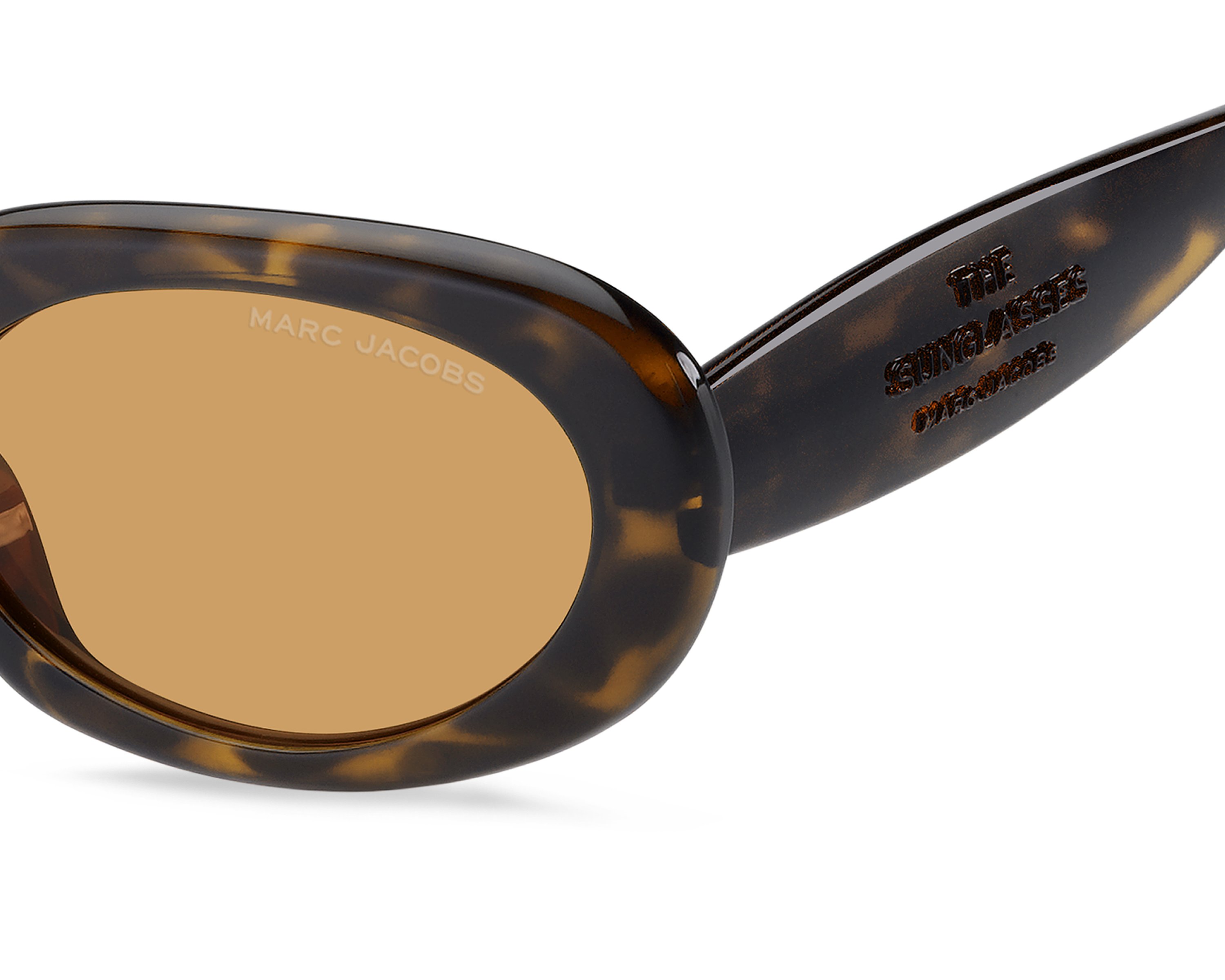 Marc‎ by Marc Jacobs tortoise/yellow trim sunglasses Marc Jacobs Brown Tortoise Square Sunglasses main image 2