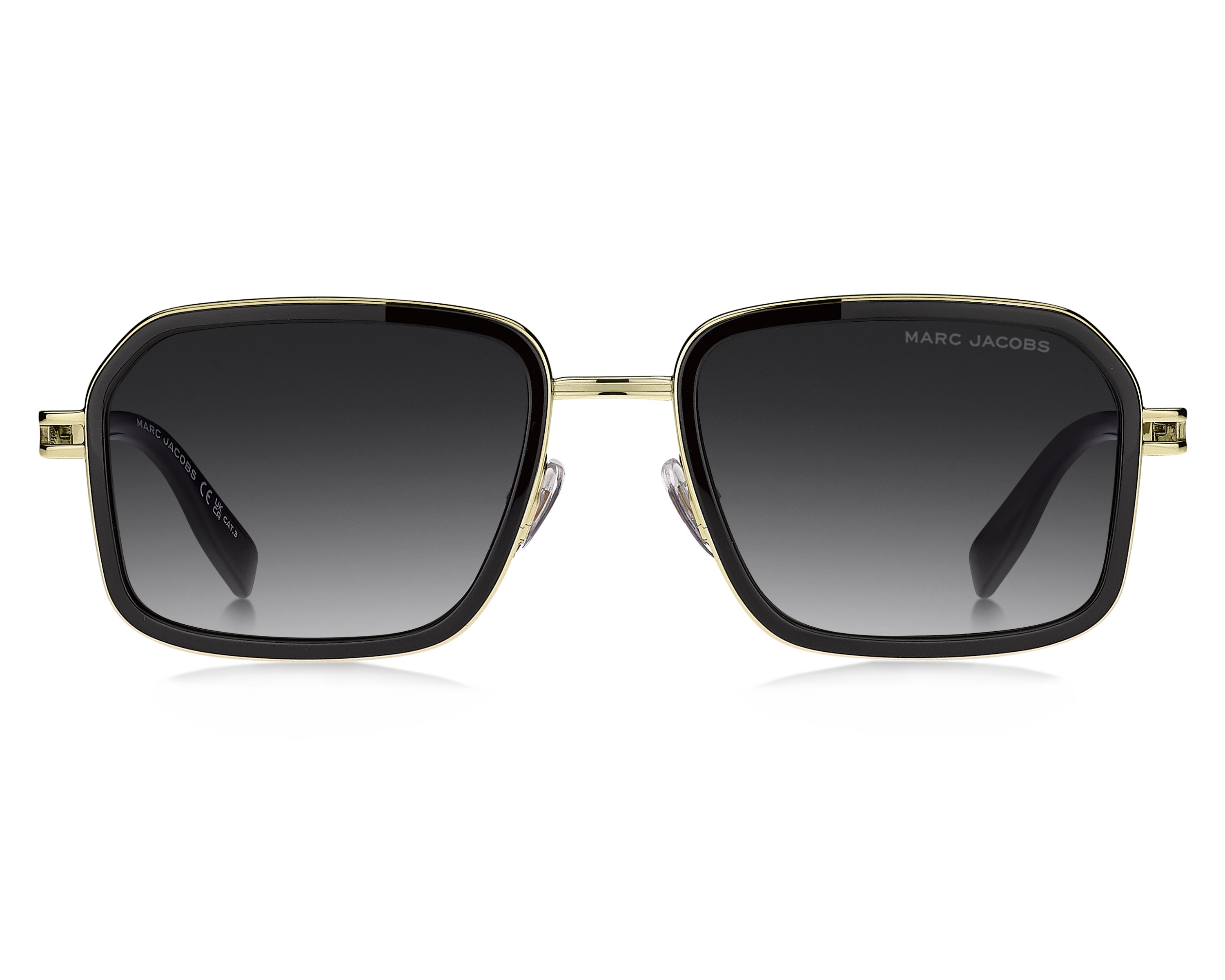 Marc Jacobs Gold and Black Sunglasses. With detailed sides. Amazon.com: MARC JACOBS Marc 760/S Sunglasses, Gold Black  main image 4