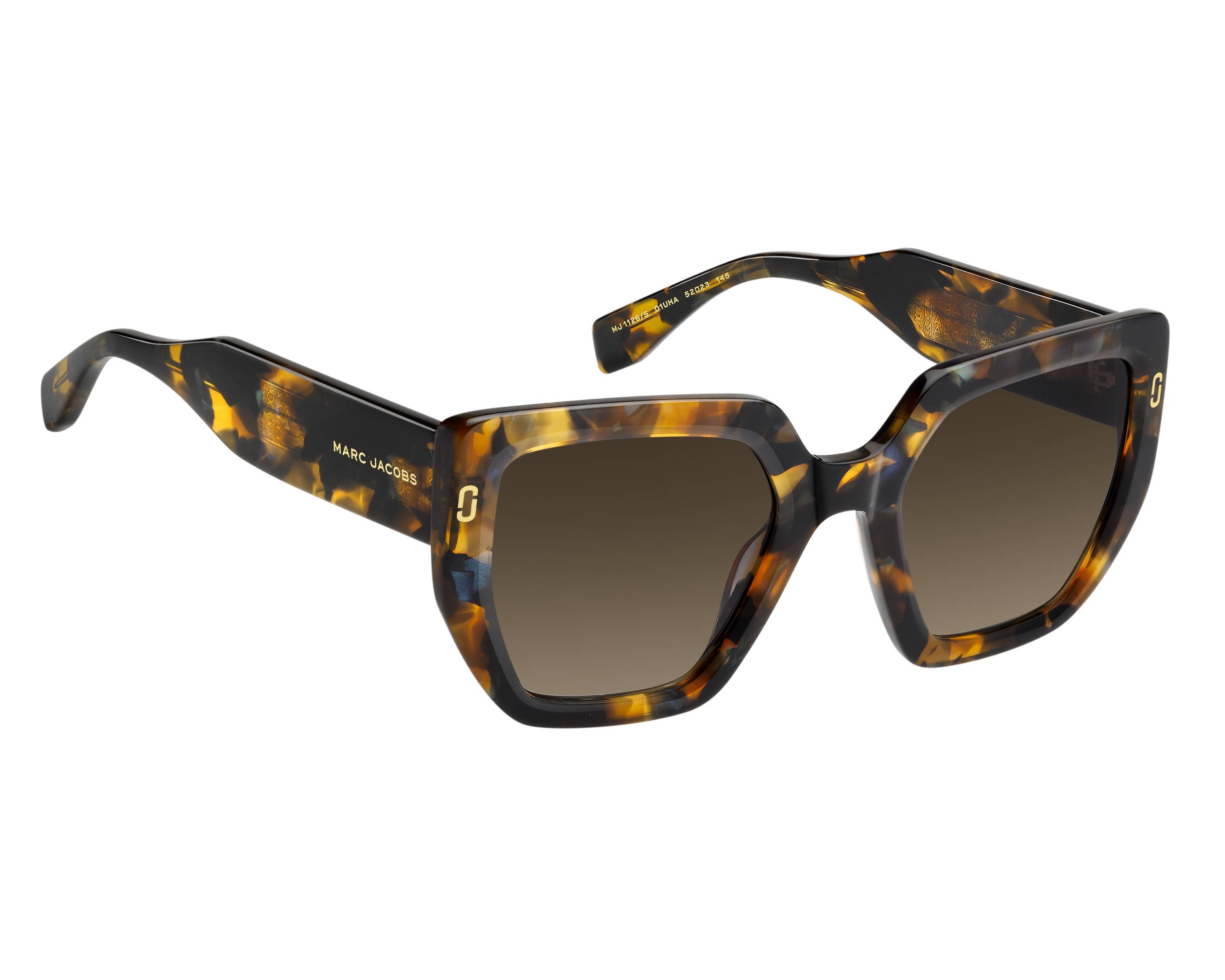 NWOT Marc Jacobs Brown Lens Sunglasses with Yellow Case Marc Jacobs MARC 840/S W4A HA Sunglasses Black Shaded Havana  main image 3