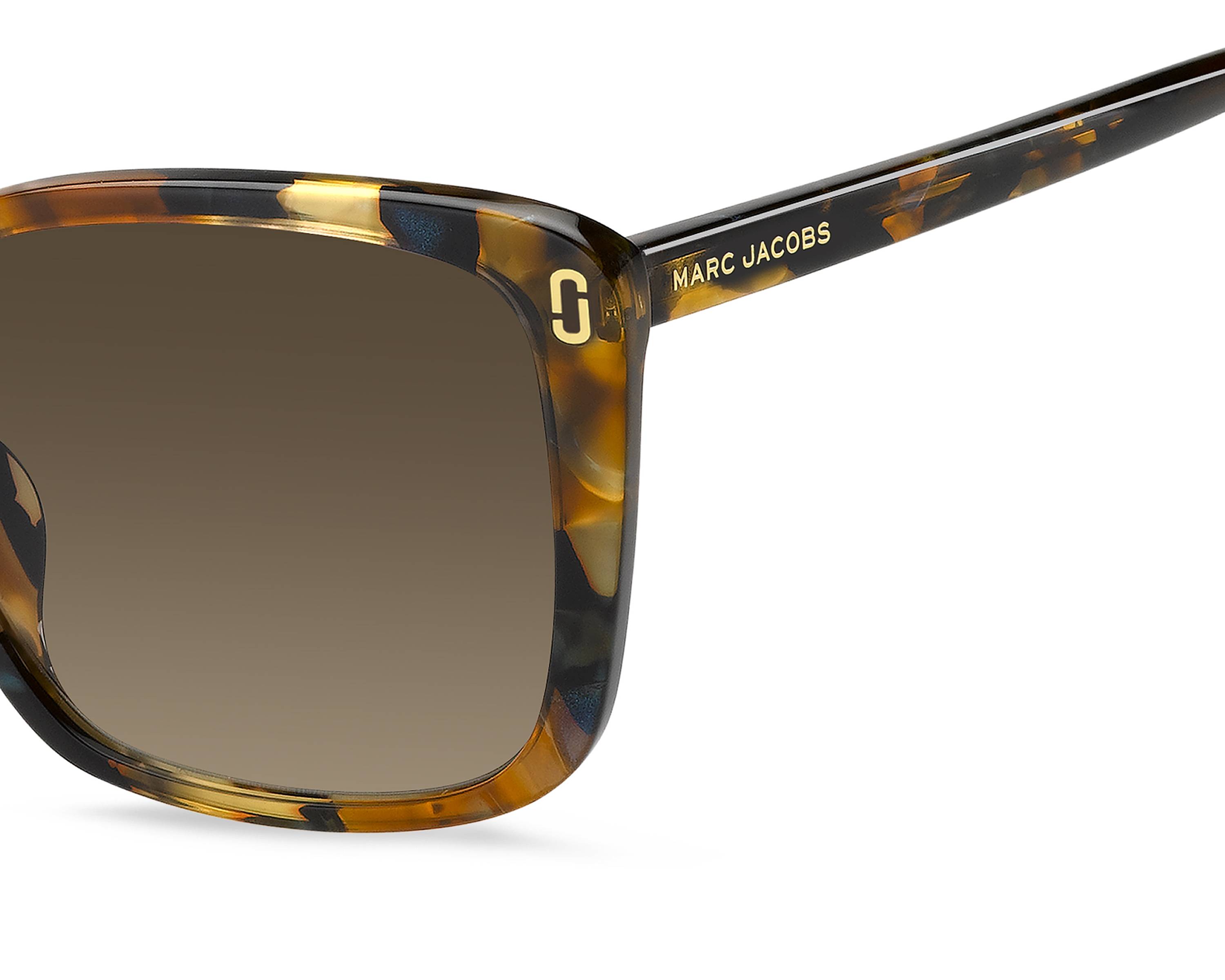 NWOT Marc Jacobs Brown Lens Sunglasses with Yellow Case Marc Jacobs MARC 840/S W4A HA Sunglasses Black Shaded Havana  main image 4