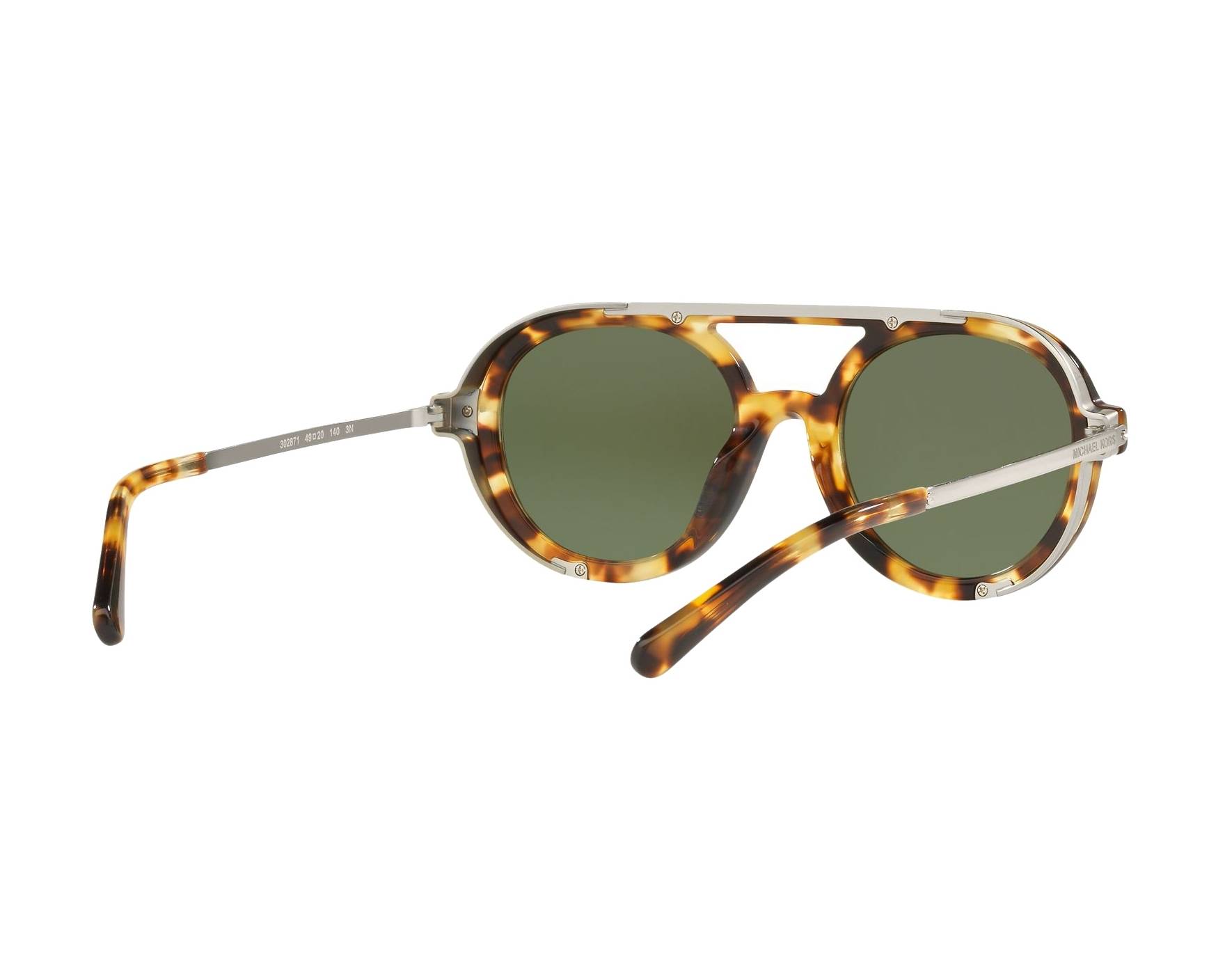 Michael Kors MK-1042-U 302871 49-20 Havana Silver 360 degree view 8