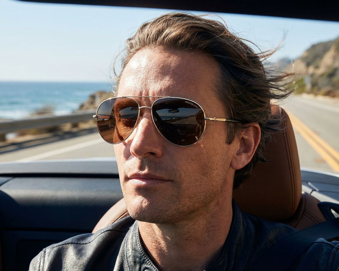ANGLE プラチナ　Mサイズ　モデル01 Mont Blanc Sunglasses MB-0068-S 001