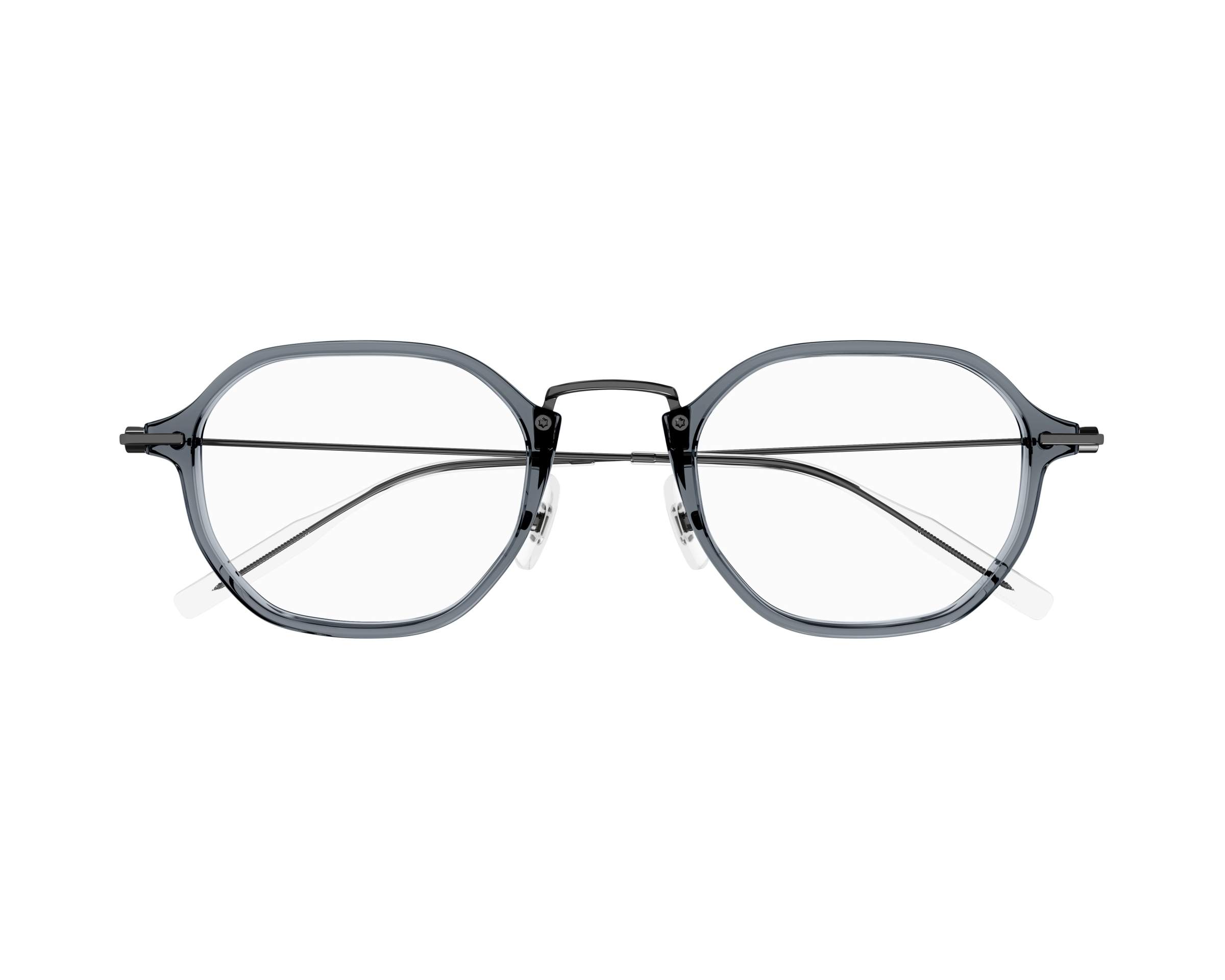 NWT Mont Blanc MB0296o Black Square 50mm Eyeglasses Montblanc MB0296O-005 | Online Sale - Amevista main image 2