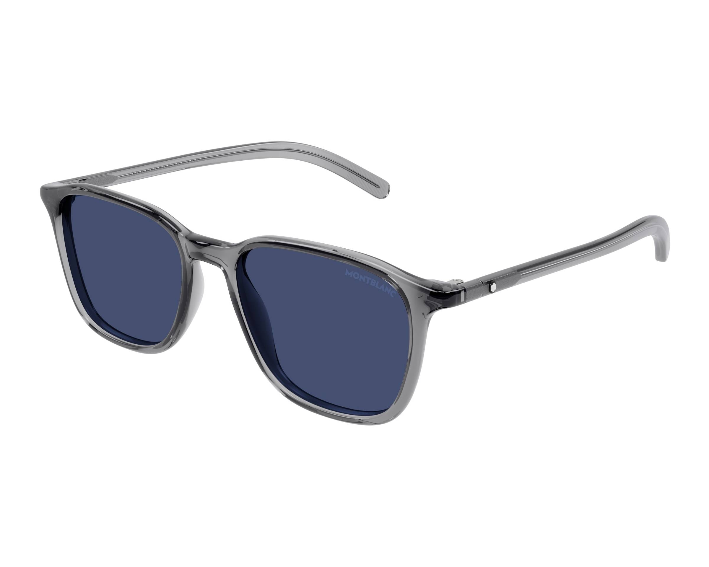 Montblanc Mont Blanc Transparent Mask Sunglasses MB 82S Gray Italy Made Unisex Montblanc Silver Sunglasses for Men for sale | eBay main image 2