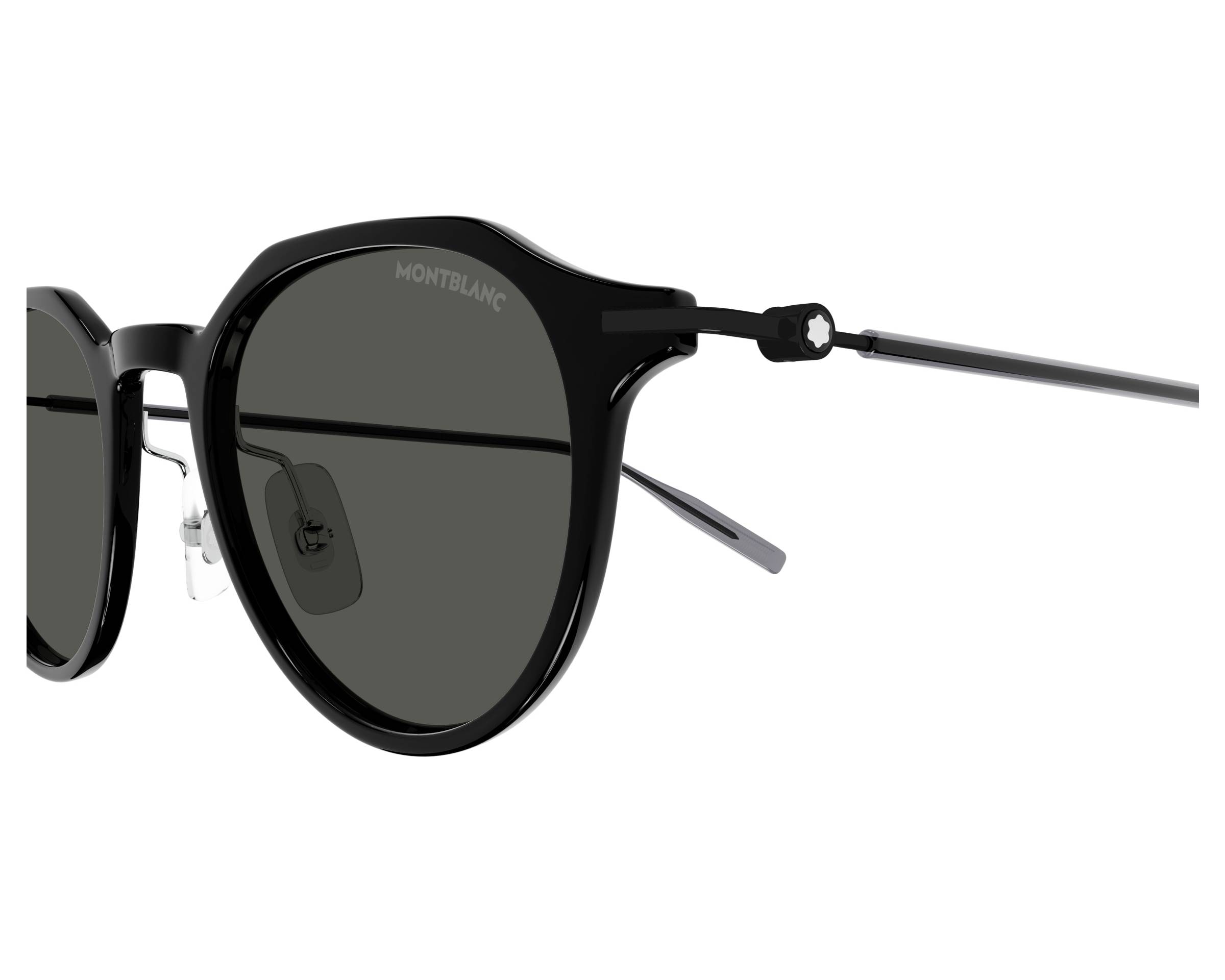 NWT Mont Blanc MB0255S Black Round 49mm Sunglasses display picture 1