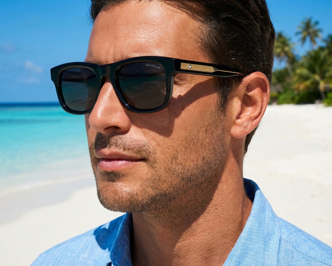 NWT Mont Blanc MB0421S-001 Sunglasses Montblanc MB0421S 001 Sunglasses - US main image 3
