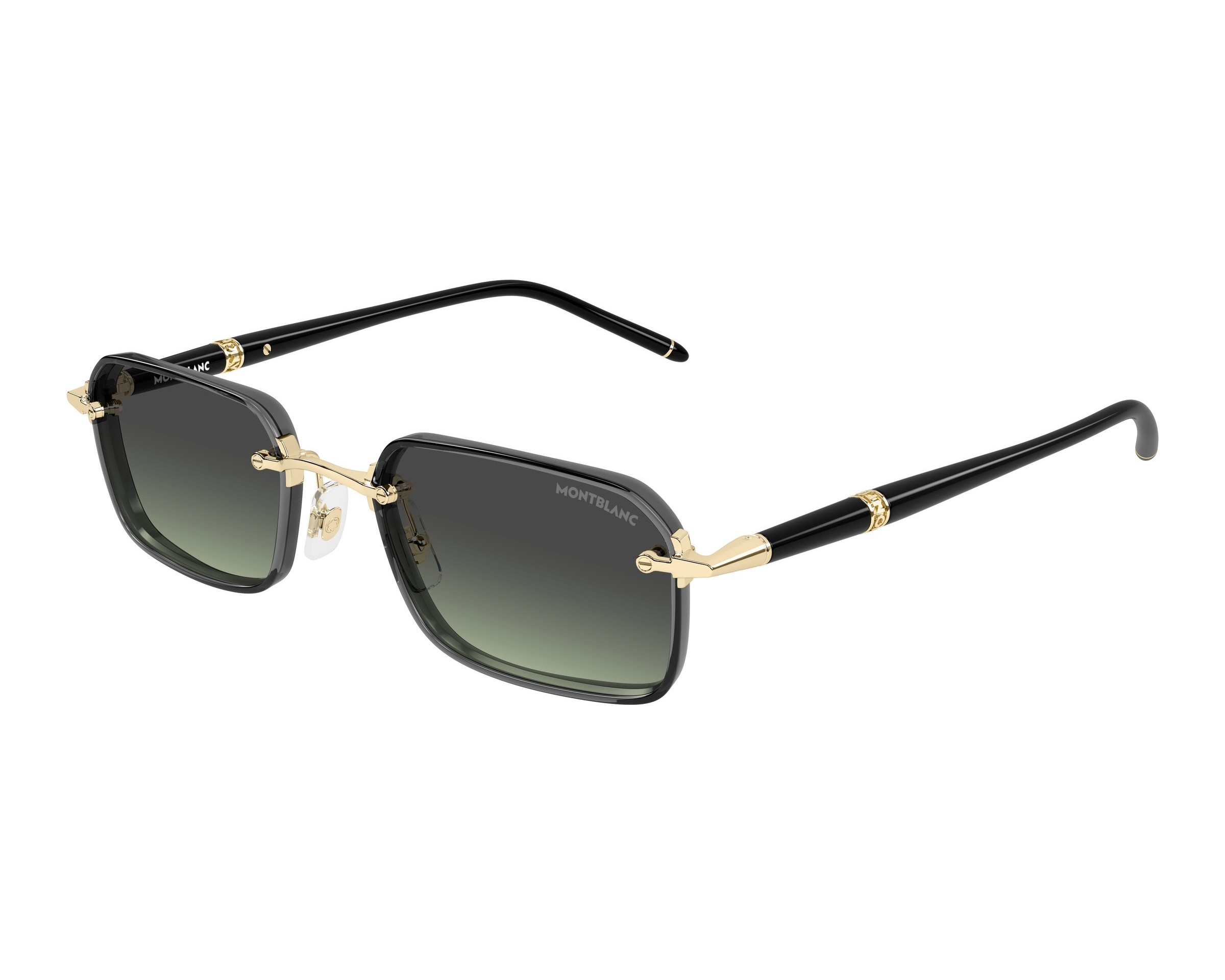 ♕★ＭＯＮＴＢＬＡＮＣ★♕　レジン　ブラック・ゴールド Mont Blanc Sunglasses MB0483S 004