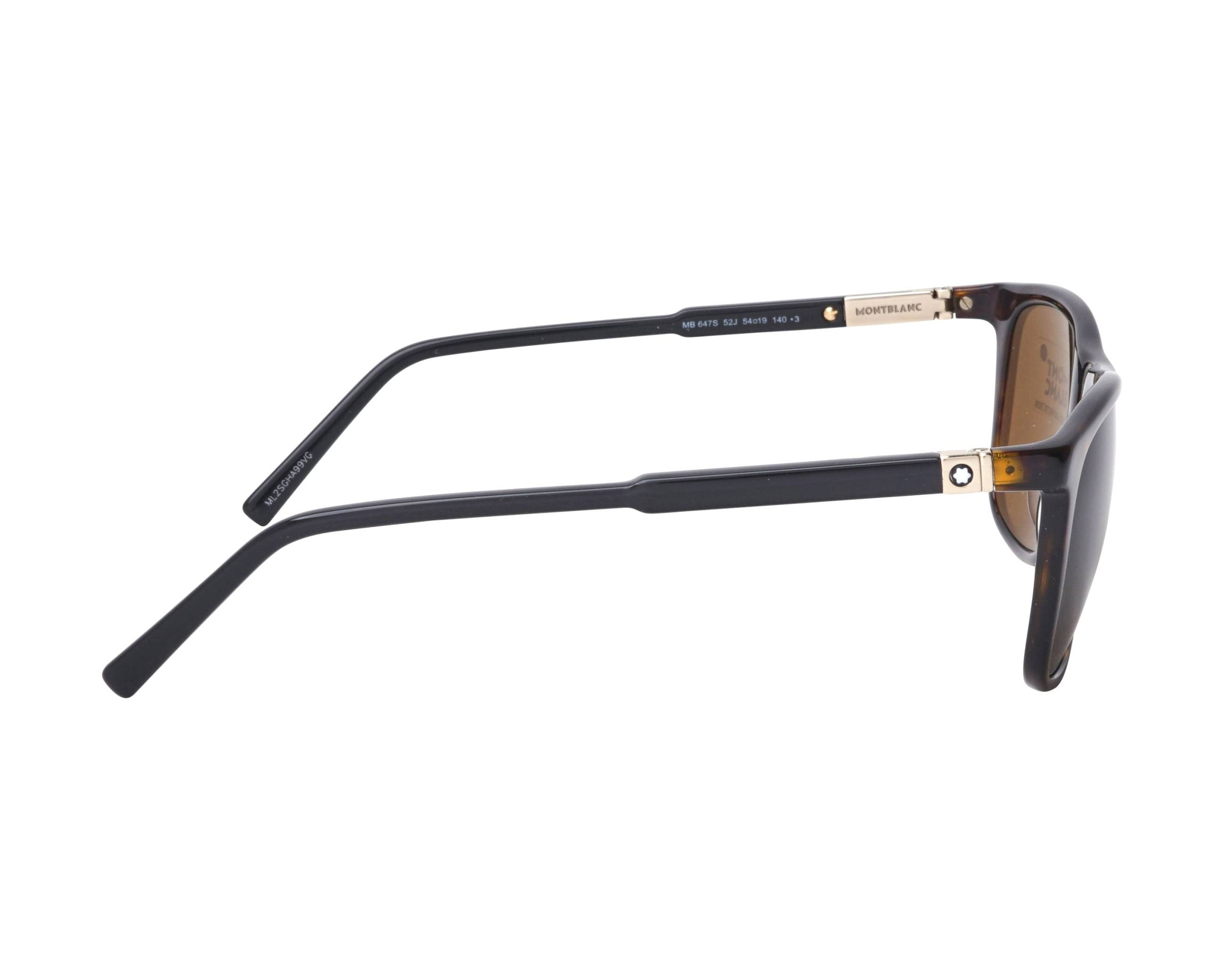 Mont Blanc Sunglasses MB647S 55V Blonde Havana Blue Mont Blanc Sunglasses MB647S 55V Blonde Havana Blue