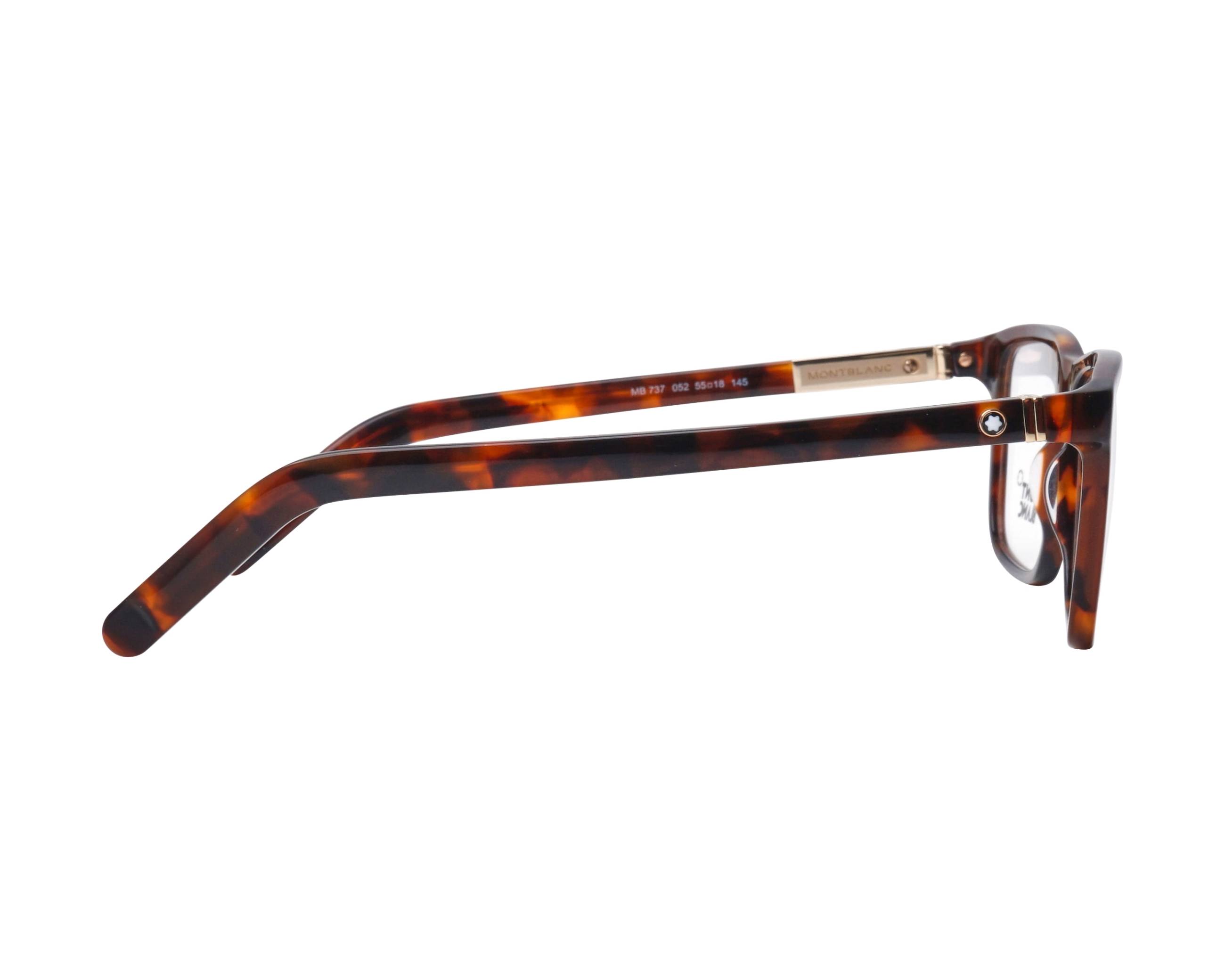 Eyeglasses Mont Blanc MB 0737 052 Dark Havana Clear Lens