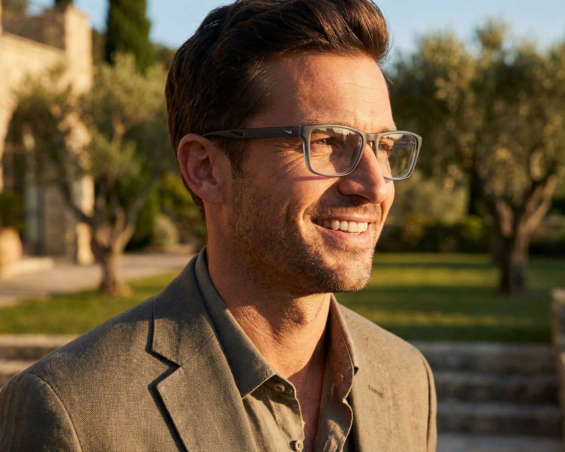 nike glasses on face