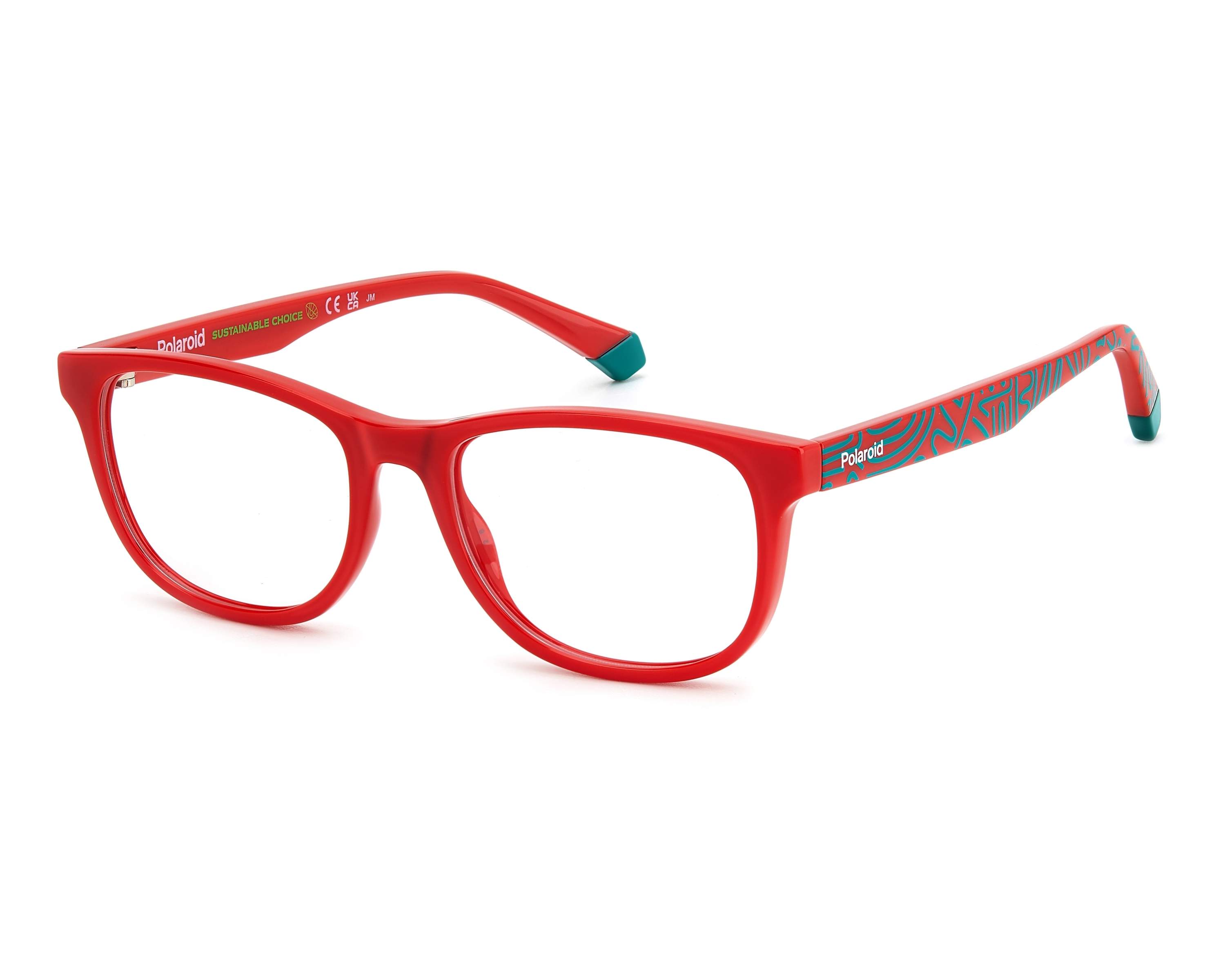 NWT Polaroid PLD312-1N517 55mm Red Eyeglasses Polaroid Glasses PLD-D505 LHF main image 3