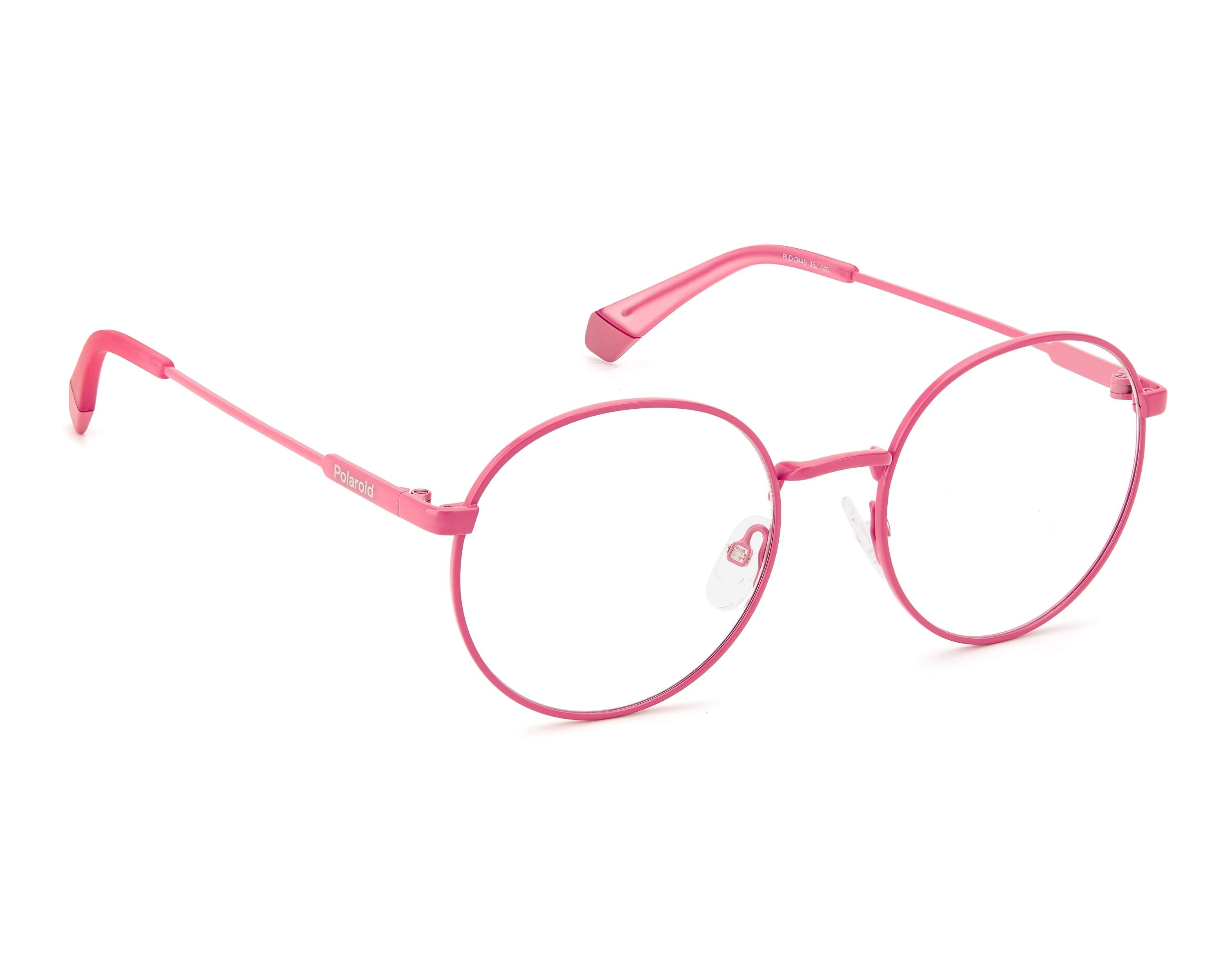 Polaroid Round Unisex Black/Pink Acetate Frame Polaroid Glasses PLD-D489-G 35J main image 4