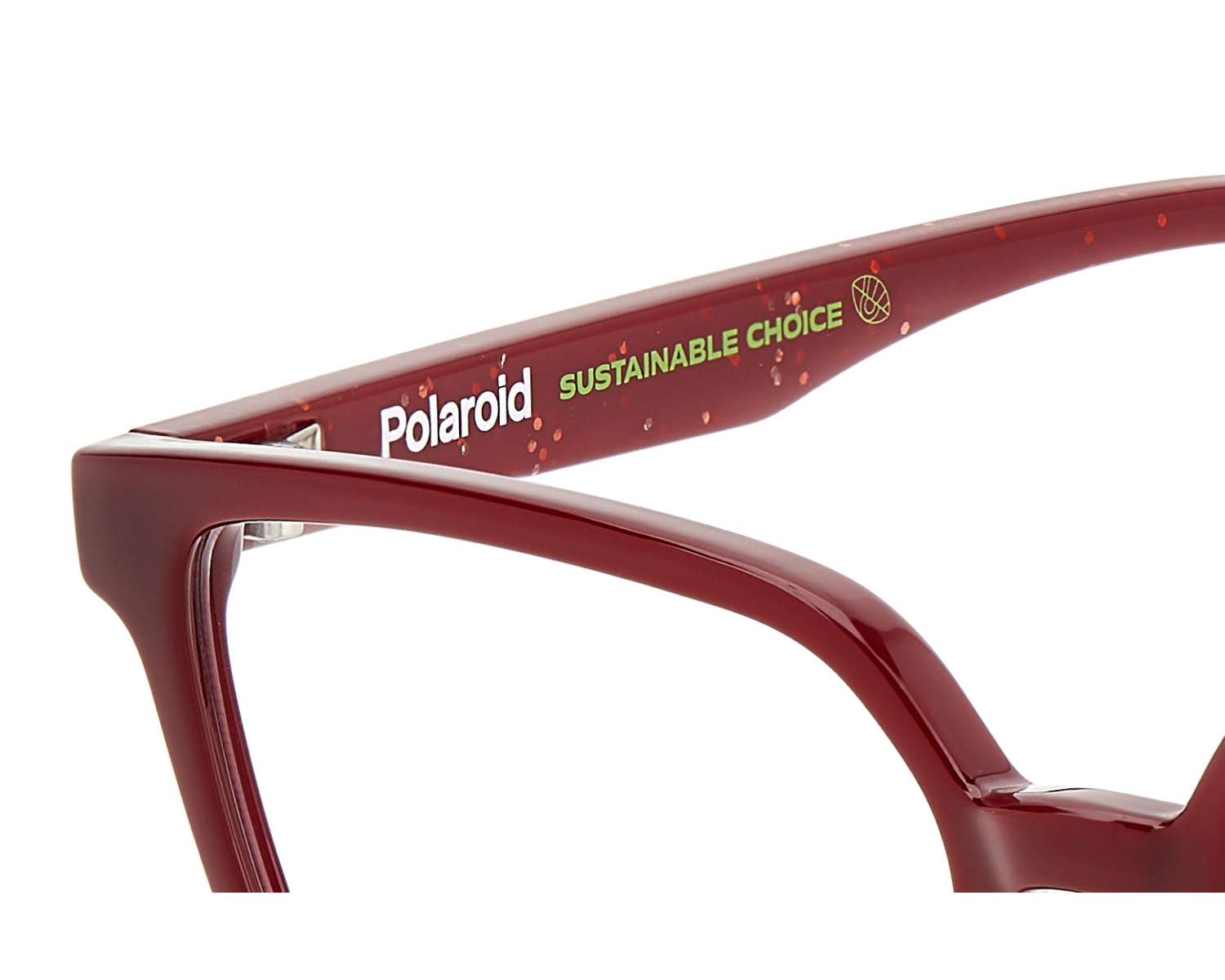 Polaroid Square Unisex Black/Red Acetate Frame PLD D542 – Polaroid Eyewear EU main image 2