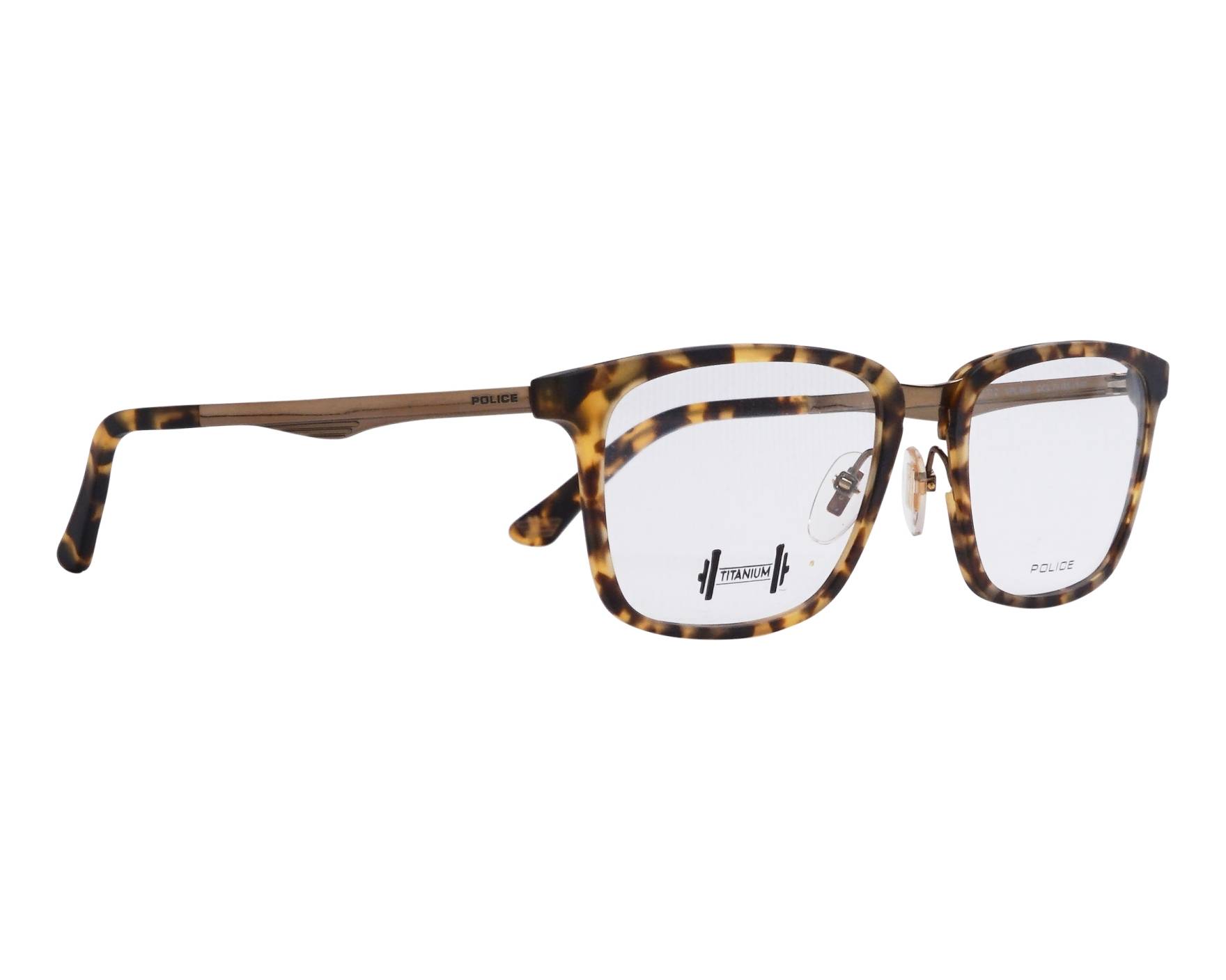 Police Blackbird Ti 2 – Occhiali Da Sole Unisex, Modello VPL684, Colore Blu Striato Lucido (9N4M), Lenti 52 Mm, In Acetato E Metallo