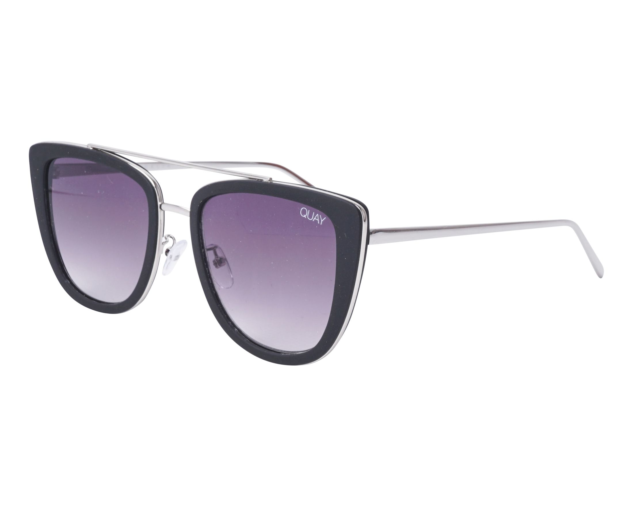 Quay Australia Purple Rectangle Sunglasses with Dark Lenses Quay QW000383 VIOL/VIOL Finesse Sunglasses Alyssa Violet  main image 3