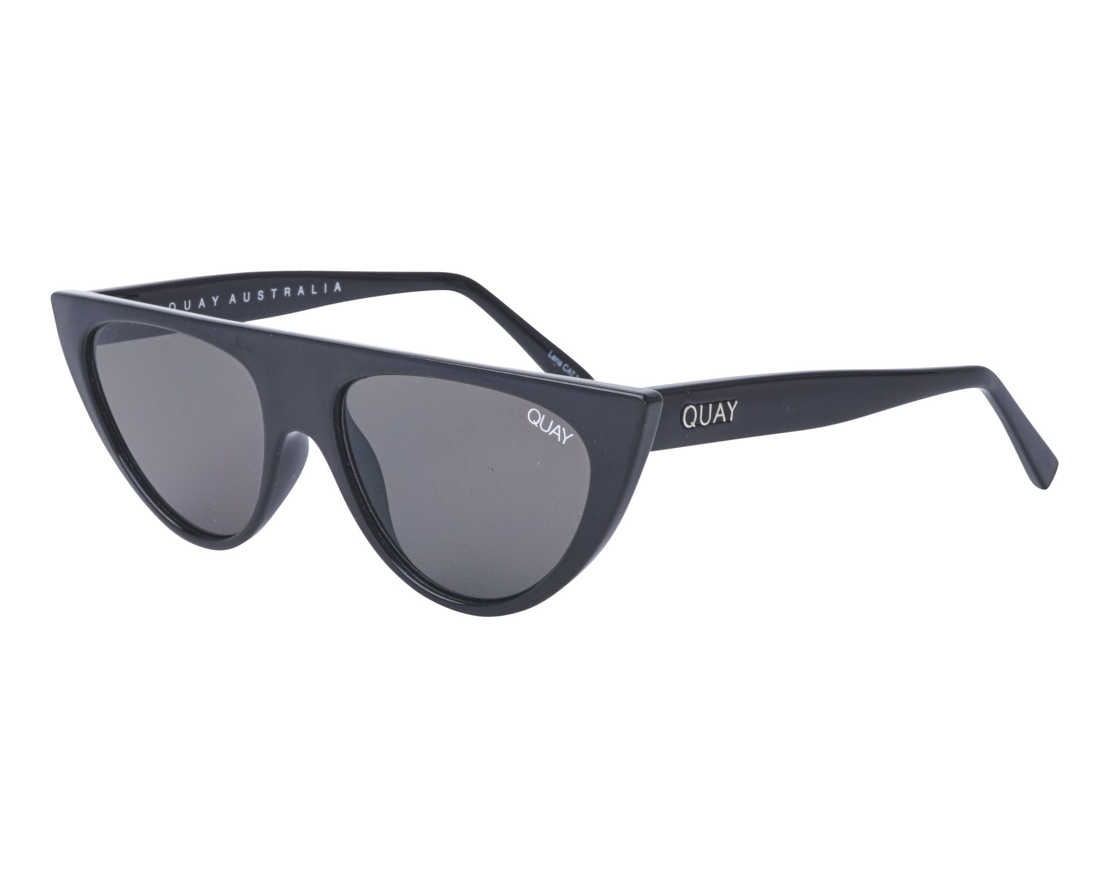 QUAY AUSTRALIA Run Away NEW Black Cat Eye Sunglasses NEW Quay Australia QW000296 BLK/SMK Run Away Flat Top Cat Eye  main image 4