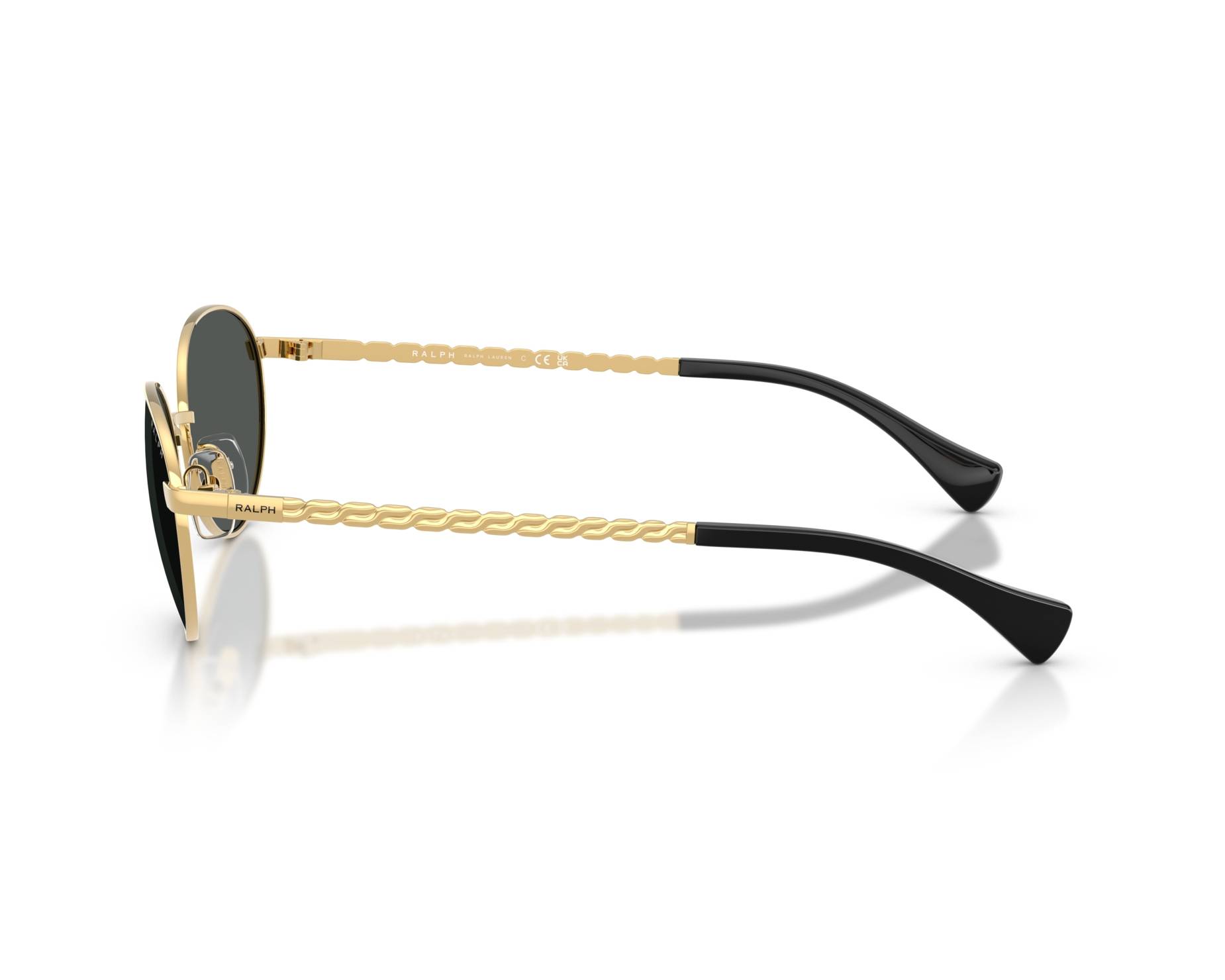 Ralph Lauren Black Sunglasses with Gold Trim Ralph by Ralph Lauren RA5308U 5001/8G Sunglasses - US main image 2