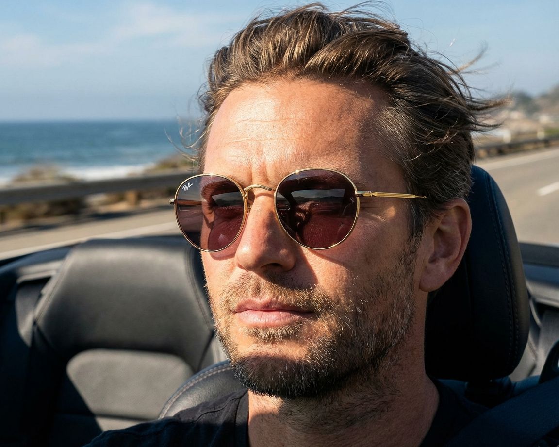Ray-Ban ラウンドサングラス RayBan/DAVID RB3582 Ray-Ban Sunglasses David RB3582 001/AF