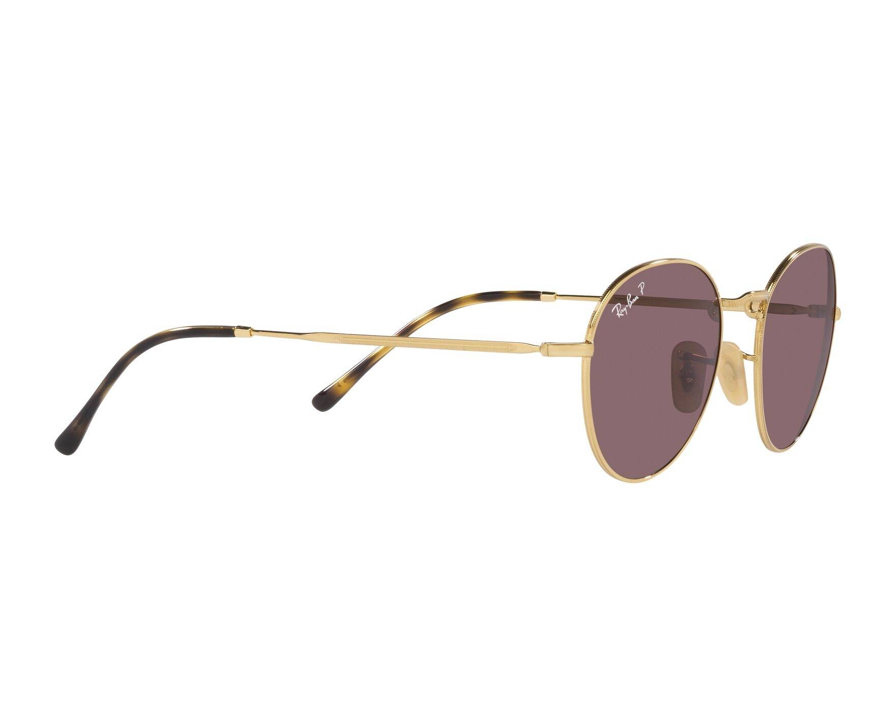 Ray-Ban サングラス　RB3582 DAVID ゴールドフレーム DAVID Sunglasses in Arista Gold and Dark Violet - RB3582
