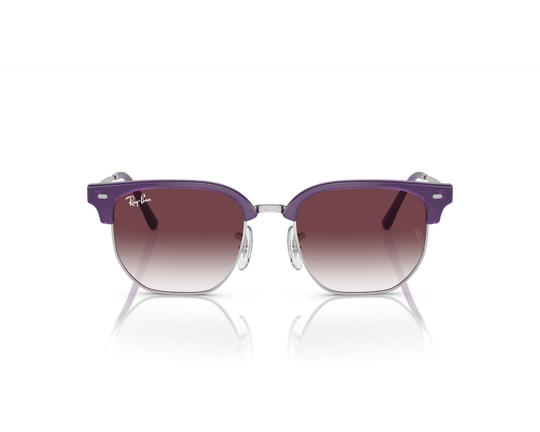 ?️ Ray-Ban Clubmaster (RB-3016) Violet with Gradient Flash CLUBMASTER @COLLECTION Sunglasses in Black and Polarized  main image 4