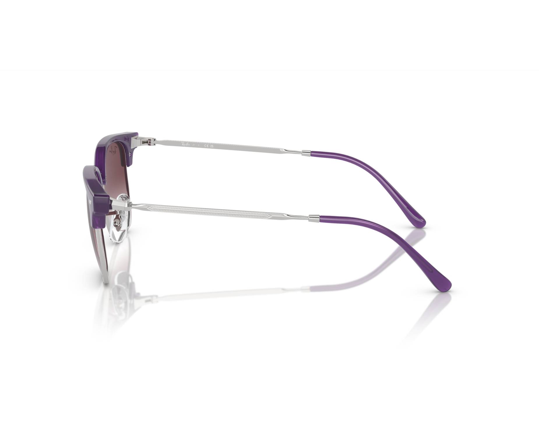 Purple edged ray ban small club master sunglasses Genuine Ray-Ban RB3016 Clubmaster Brown & blue lens  main image 2