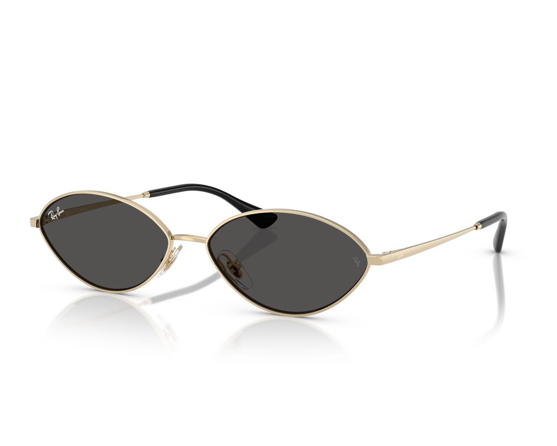 Ray-Ban Women’s Gold Frame Sunglasses with Silver Mirrored Lenses Ray-Ban RB3757 - Oval Silver Frame Prescription Sunglasses  main image 3