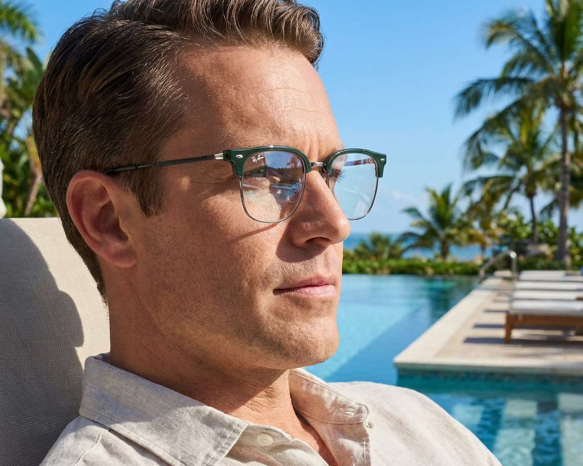 ＲａｙＢａｎ クラブマスター Ray-Ban Clubmaster L (51 - 21) with Grey lenses and Blue frame