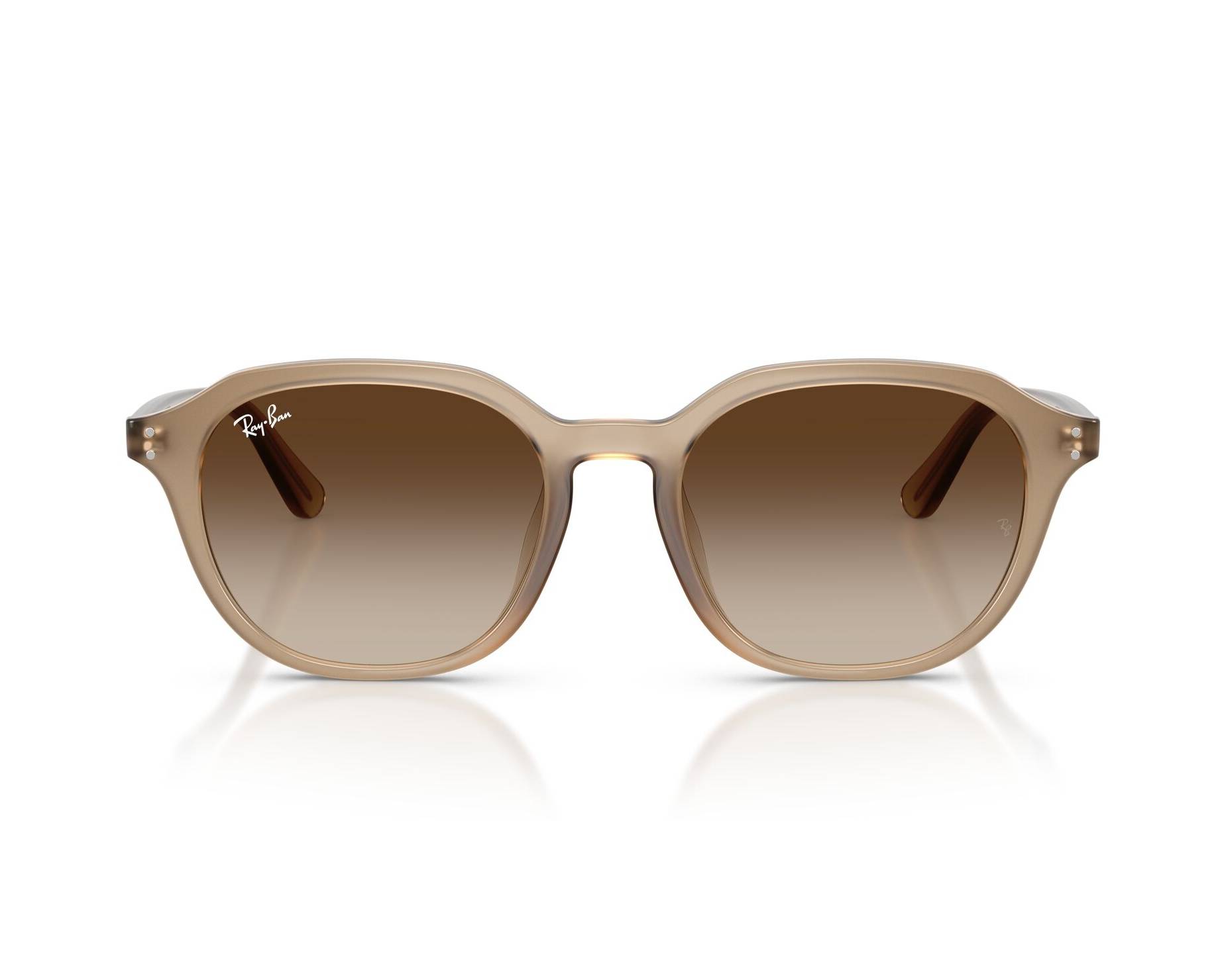 Ray-Ban Women\'s Beige Frame Brown Lens Sunglasses Ray-Ban® Transparent Square Sunglasses - Women main image 2
