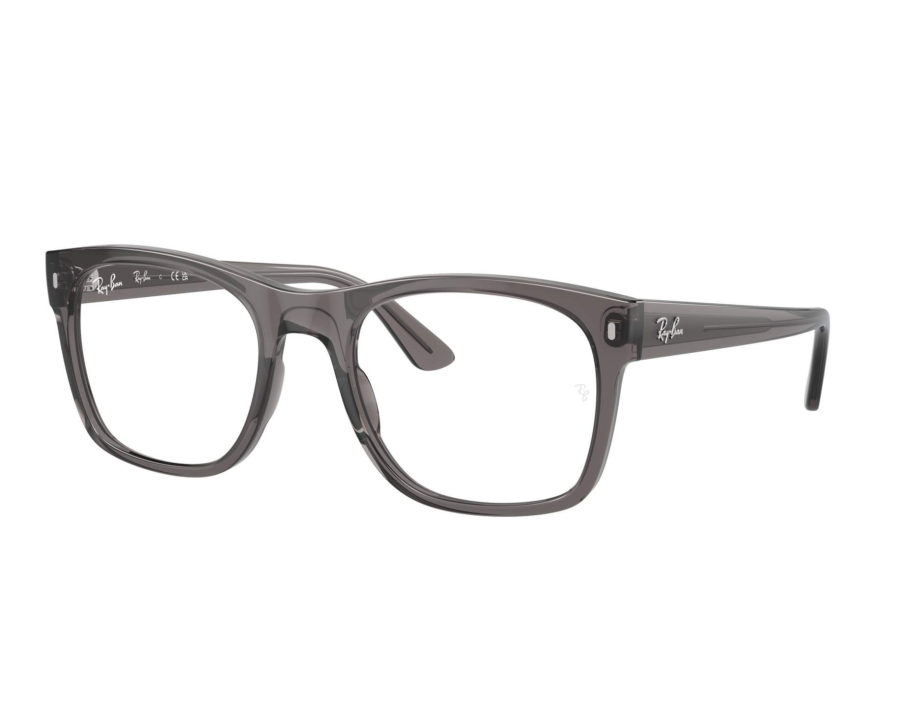 Ray-Ban Translucent Smoke Gray Optical Frames Amazon.com: Ray-Ban Unisex RX7211 Square Prescription  main image 4