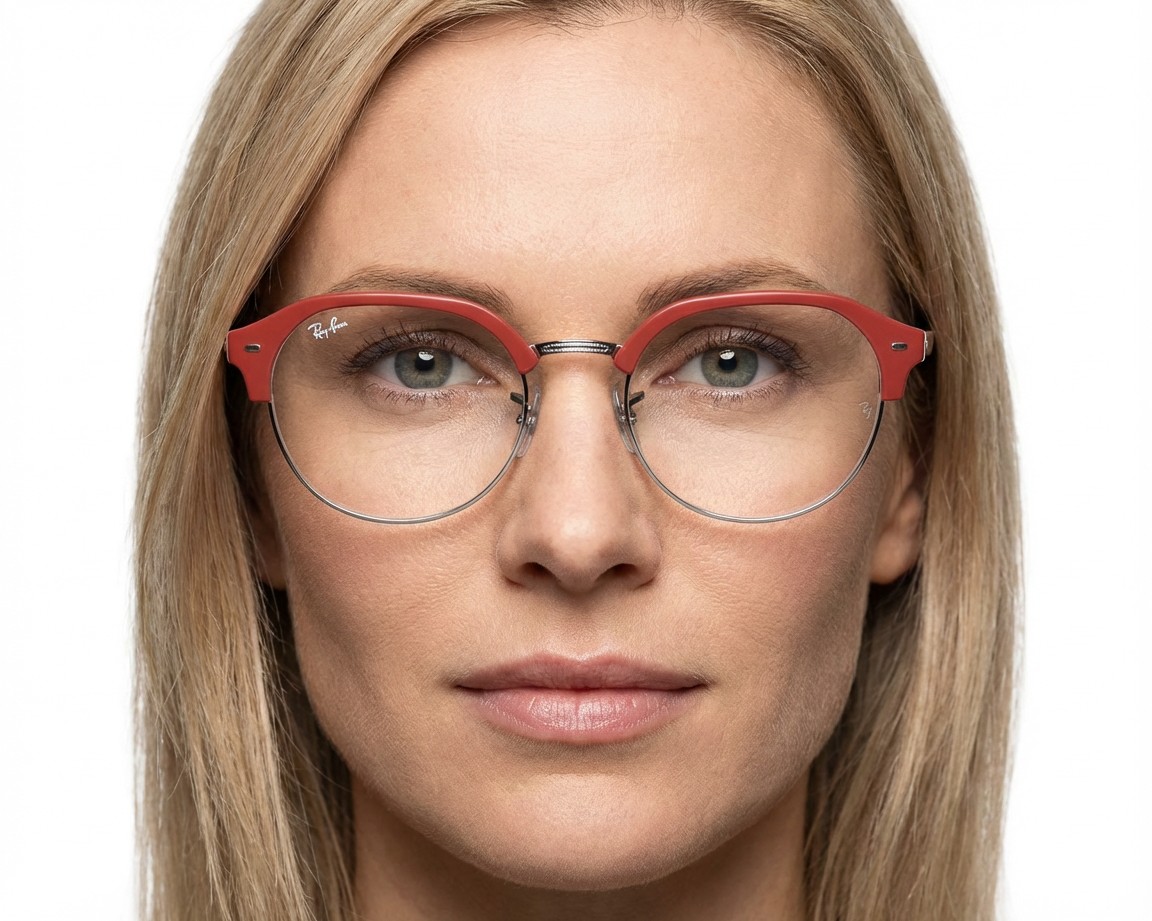 Ray-Ban RX7229 8323 53-20 Red  360 degree view 9