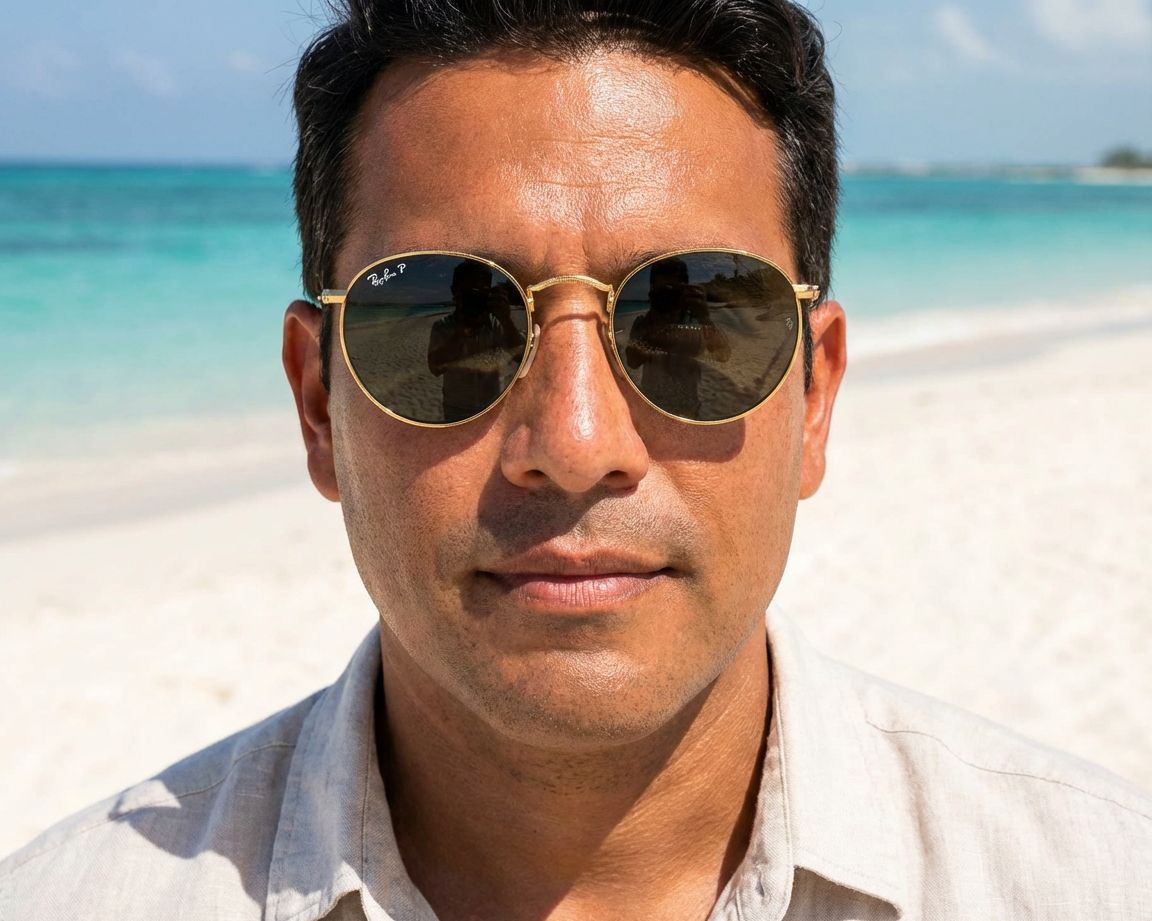 Ray-Ban Sunglasses Round Metal RB3447 001/58