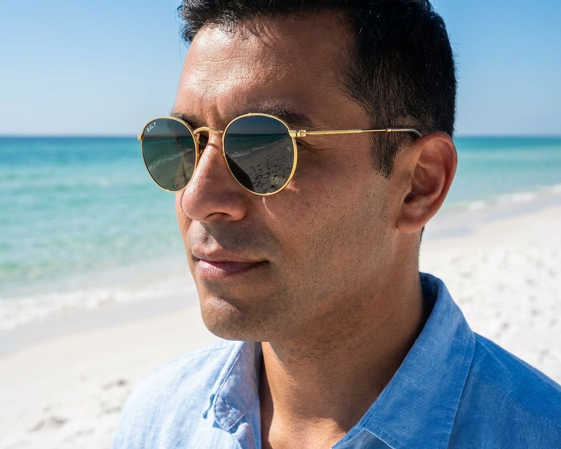 Ray-Ban Sunglasses Round Metal RB3447 001/58