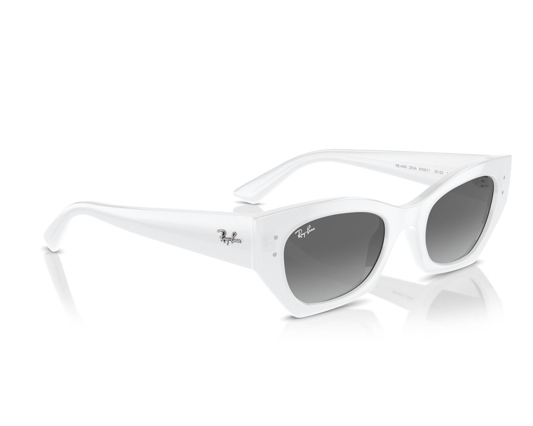 小物 Ray-Ban ORB4430F - Zena 667787 White Ray-Ban Zena sunglasses for ADULT-UNISEX, Men, Women - White