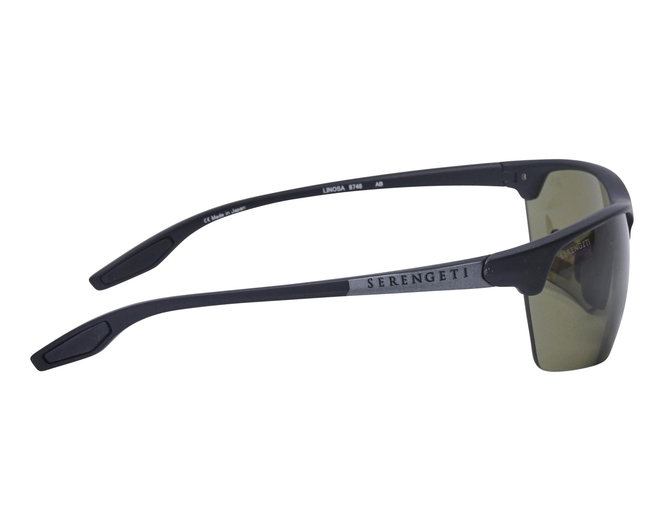 Serengeti Sunglasses Linosa 8748 Satin Black Gunmetal PhD 555nm Green Polarized Serengeti Sunglasses Linosa 8748 Satin Black Gunmetal PhD 555nm Green Polarized