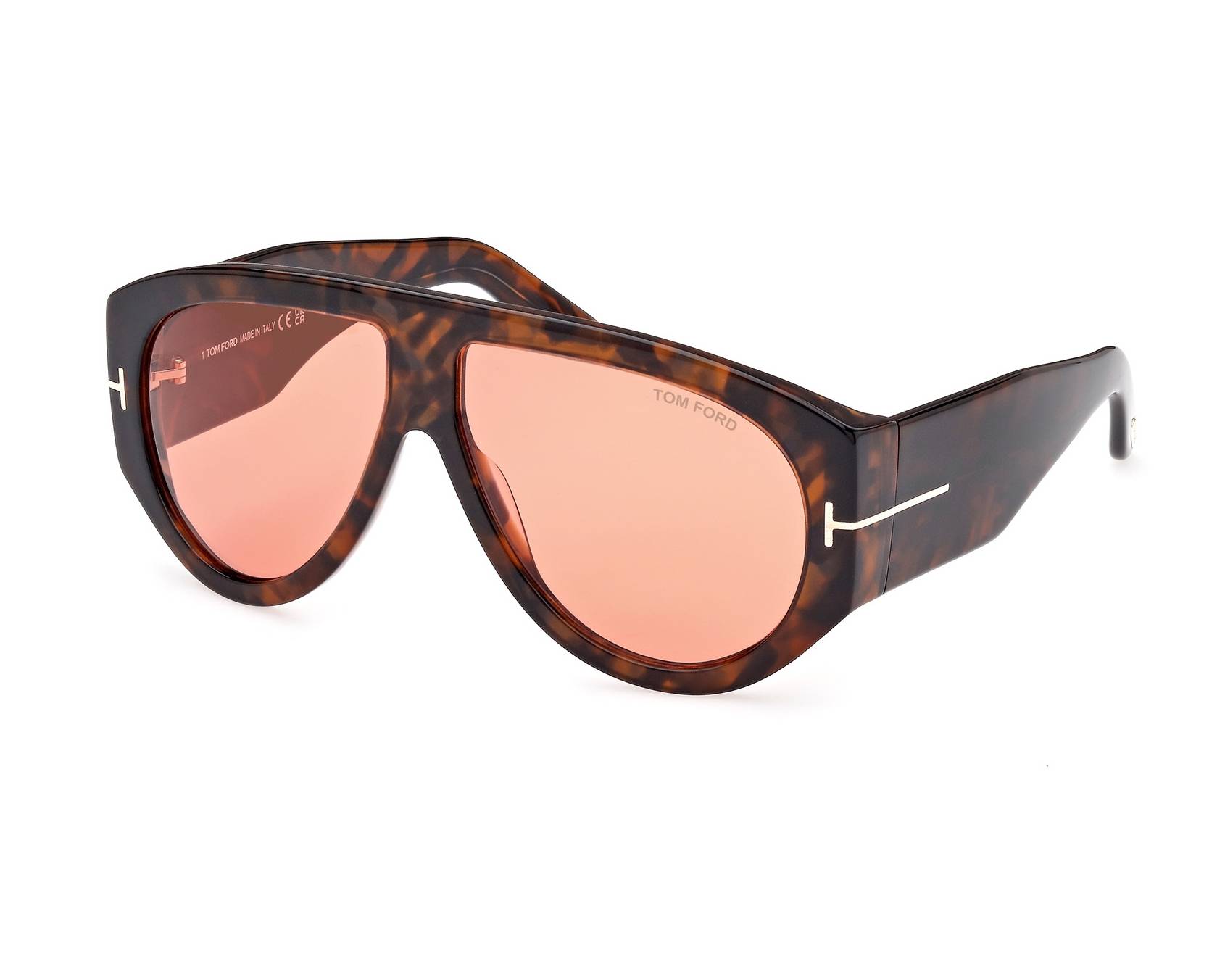 Tom Ford FT1044-S 52S 60-12 Brown Gold profile view