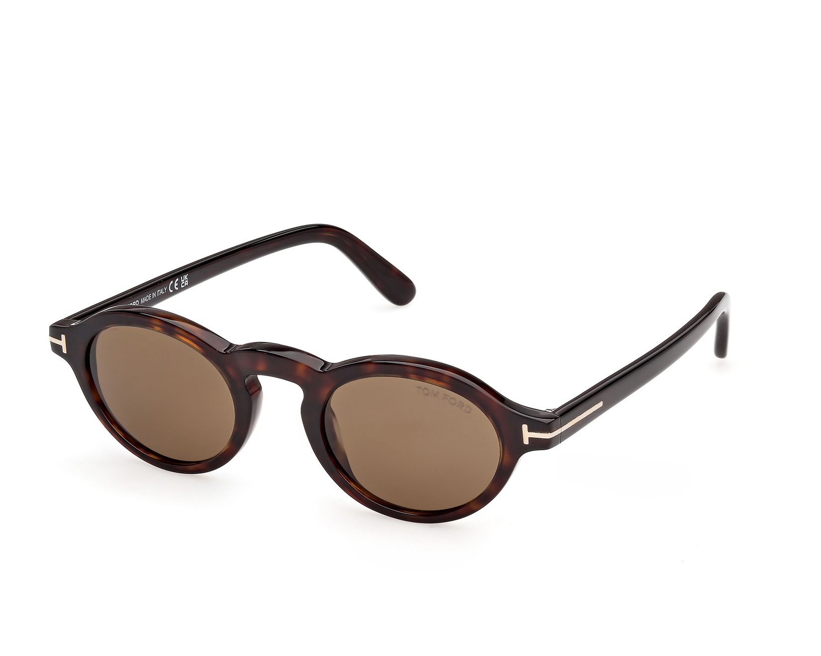 Tom Ford Unisex Round Colored Havana Sunglasses (NWT) TOM FORD-  main image 3