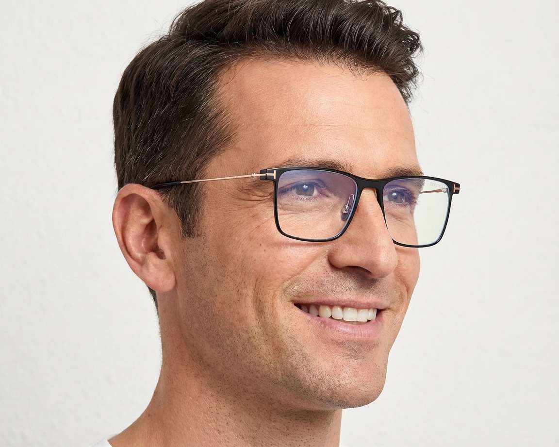 小物 TOM FORD Tom Ford Eyeglasses FT 5865 -B 002 Matte Black, Shiny Rose Gold, t