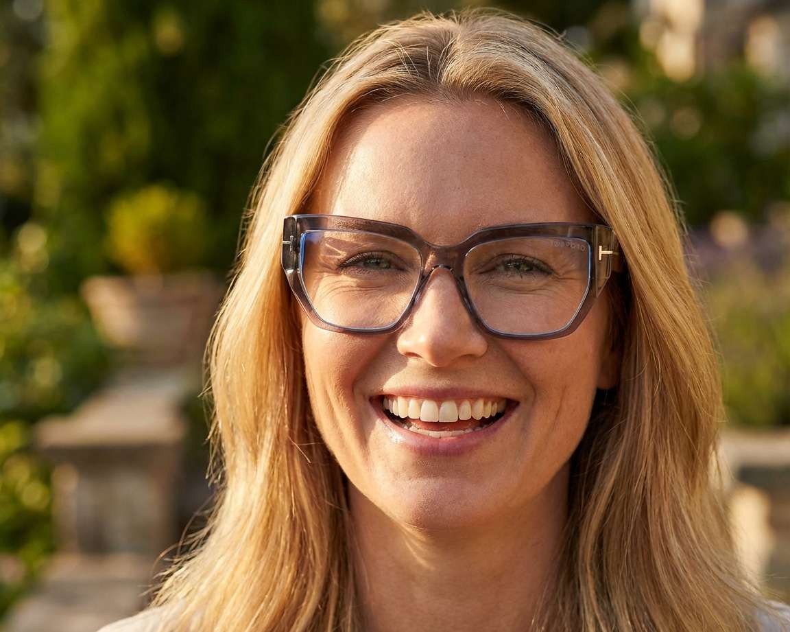 Tom Ford FT5951 Eyeglasses Havana Acetate/Metal Tom Ford FT5951-B Oversized Havana Bluelight Frames  main image 4