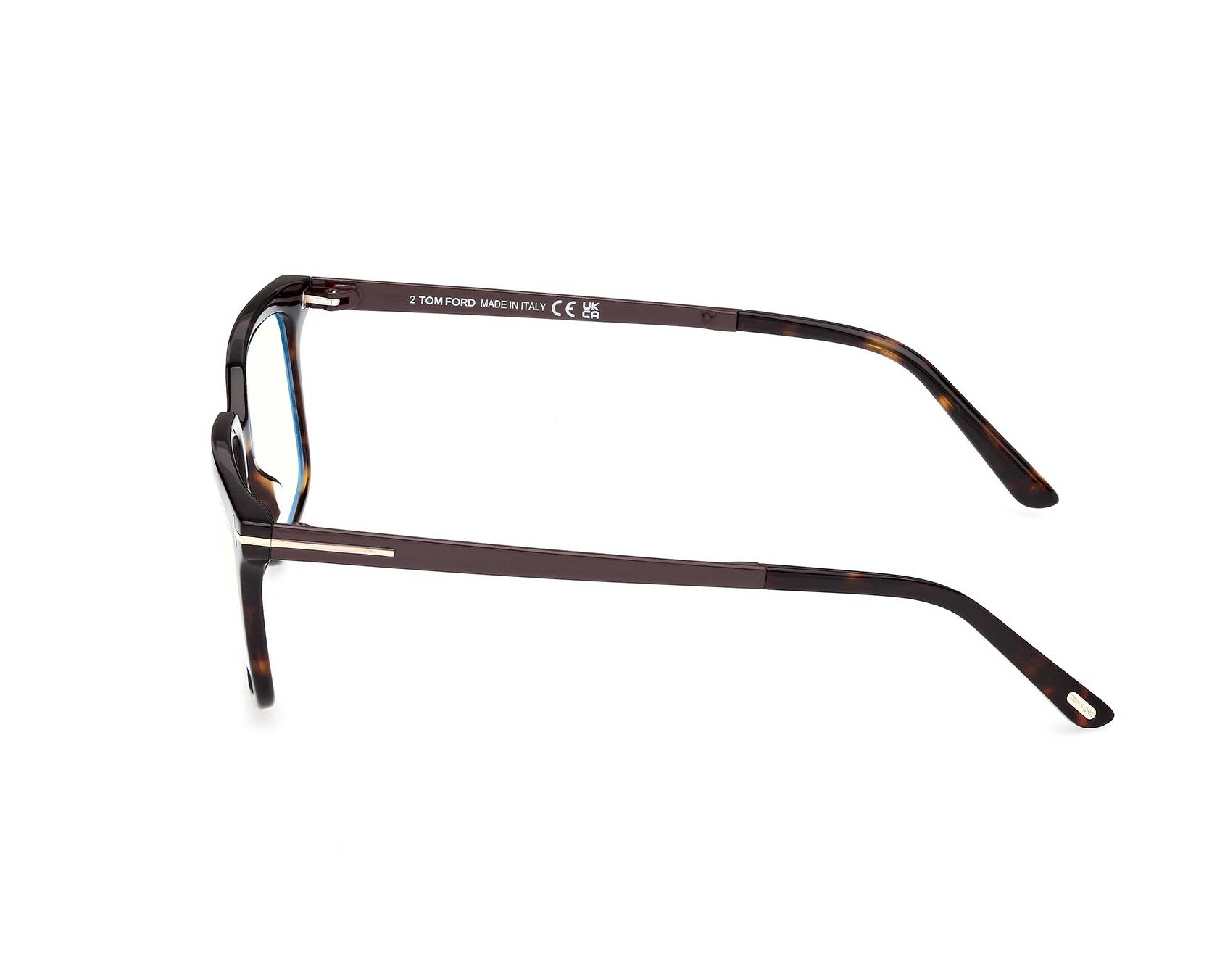 Tom Ford FT6039 Eyeglasses Dark Havana Acetate Rectangular TOM FORD EYEGLASSES - FT6039-B 001 54 main image 4