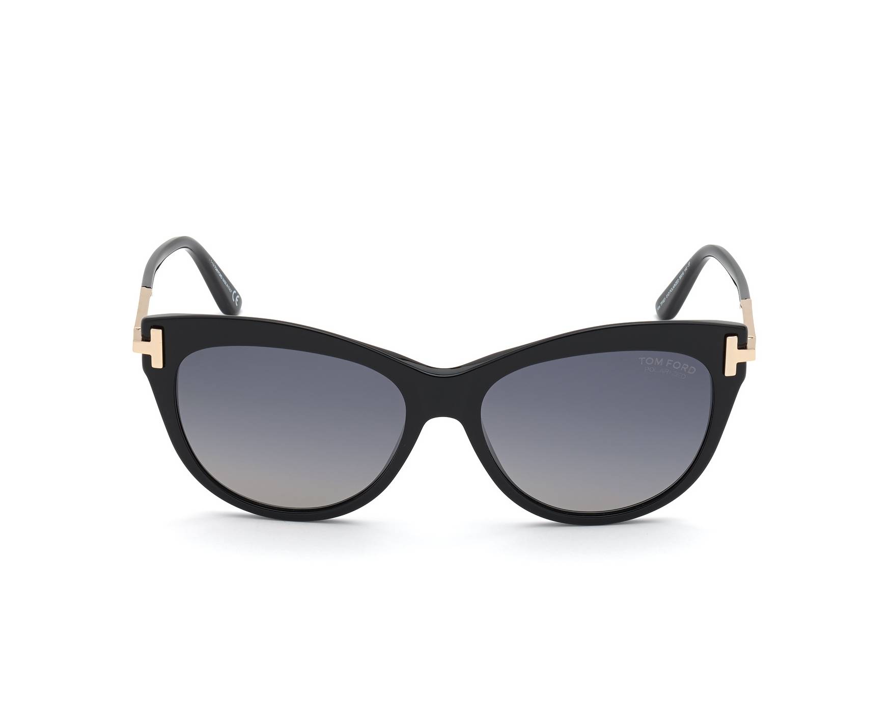 Tom Ford FT0821/S KIRA 01D Sunglasses Black Polarized Gradient Cat Eye Women Tom Ford Sunglasses KIRA TF-821 01D main image 2