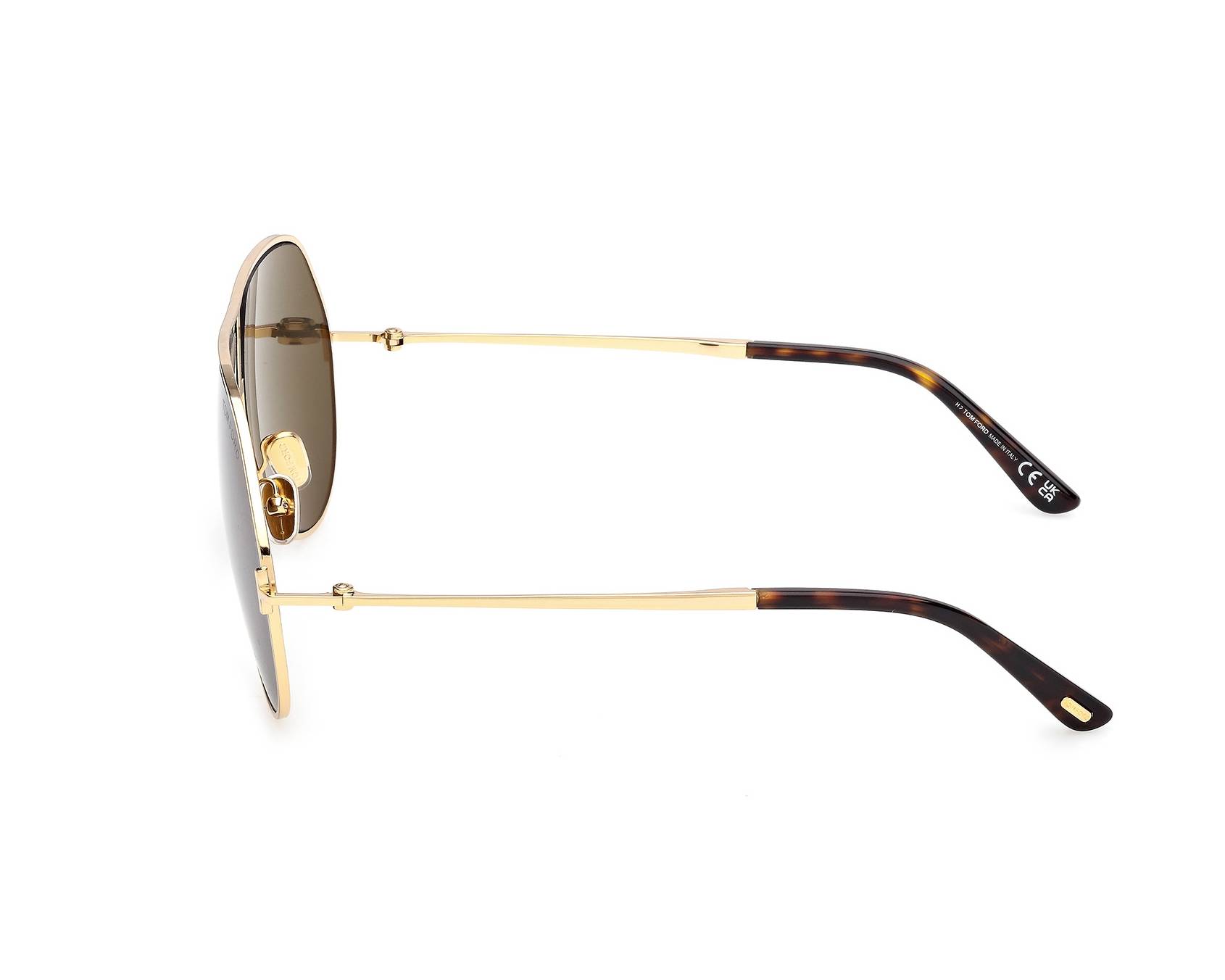Tom Ford FT1281S 30N 63-10 Gold Havana profile view