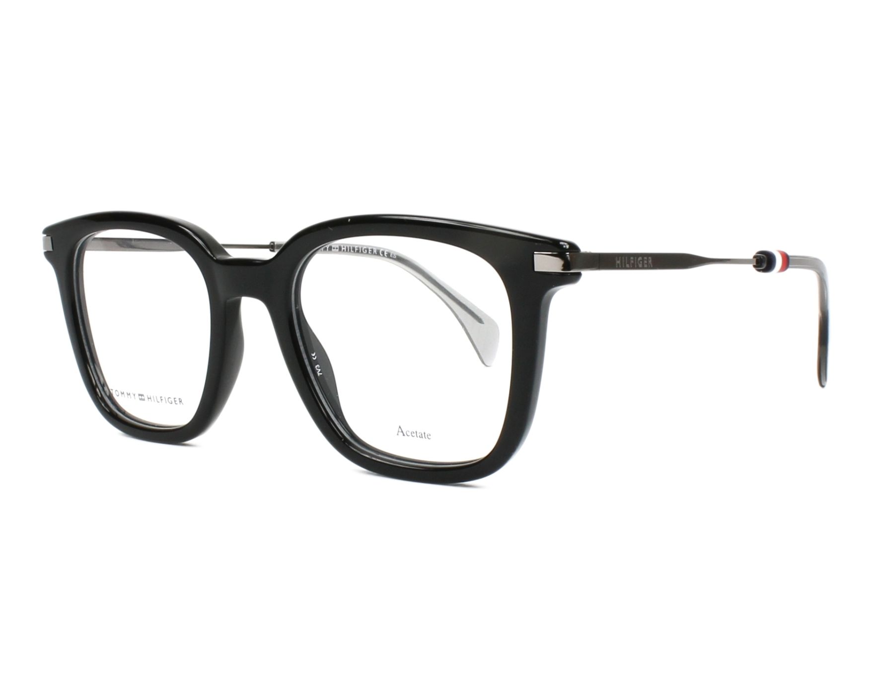 eyeglasses Tommy Hilfiger TH-1516 807 48-20 Black Silver profile view