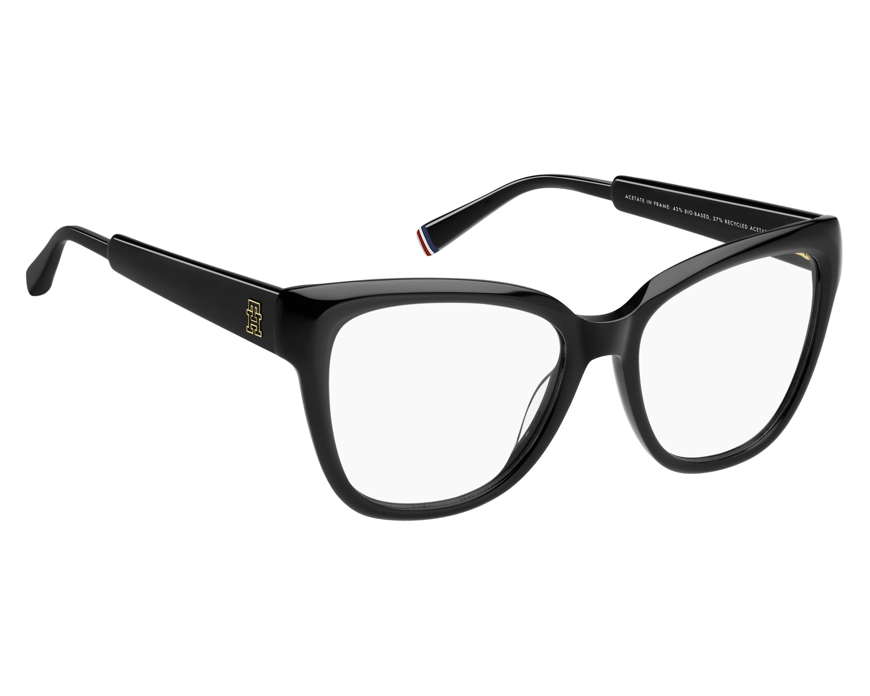 Tommy Hilfiger Black Acetate Glasses Women\'s (Frames) Amazon.com: TOMMY HILFIGER 0JW9 Black Ruthenium Eyeglasses  main image 3