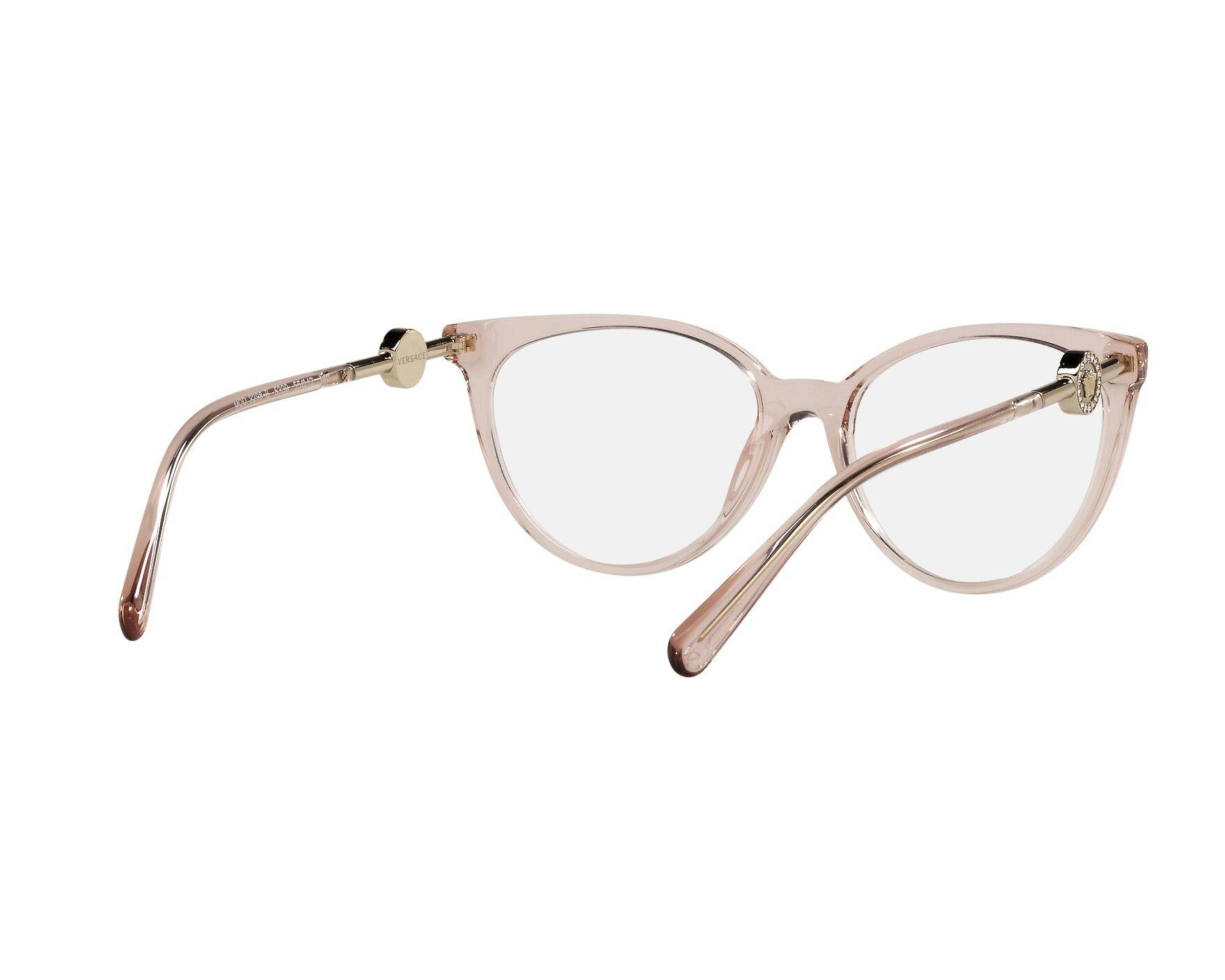 VERSACE キャットアイフレムメカネ 0VE3298B 5339 Versace™ VE3298B 5339 55 Transparent Pink Eyeglasses