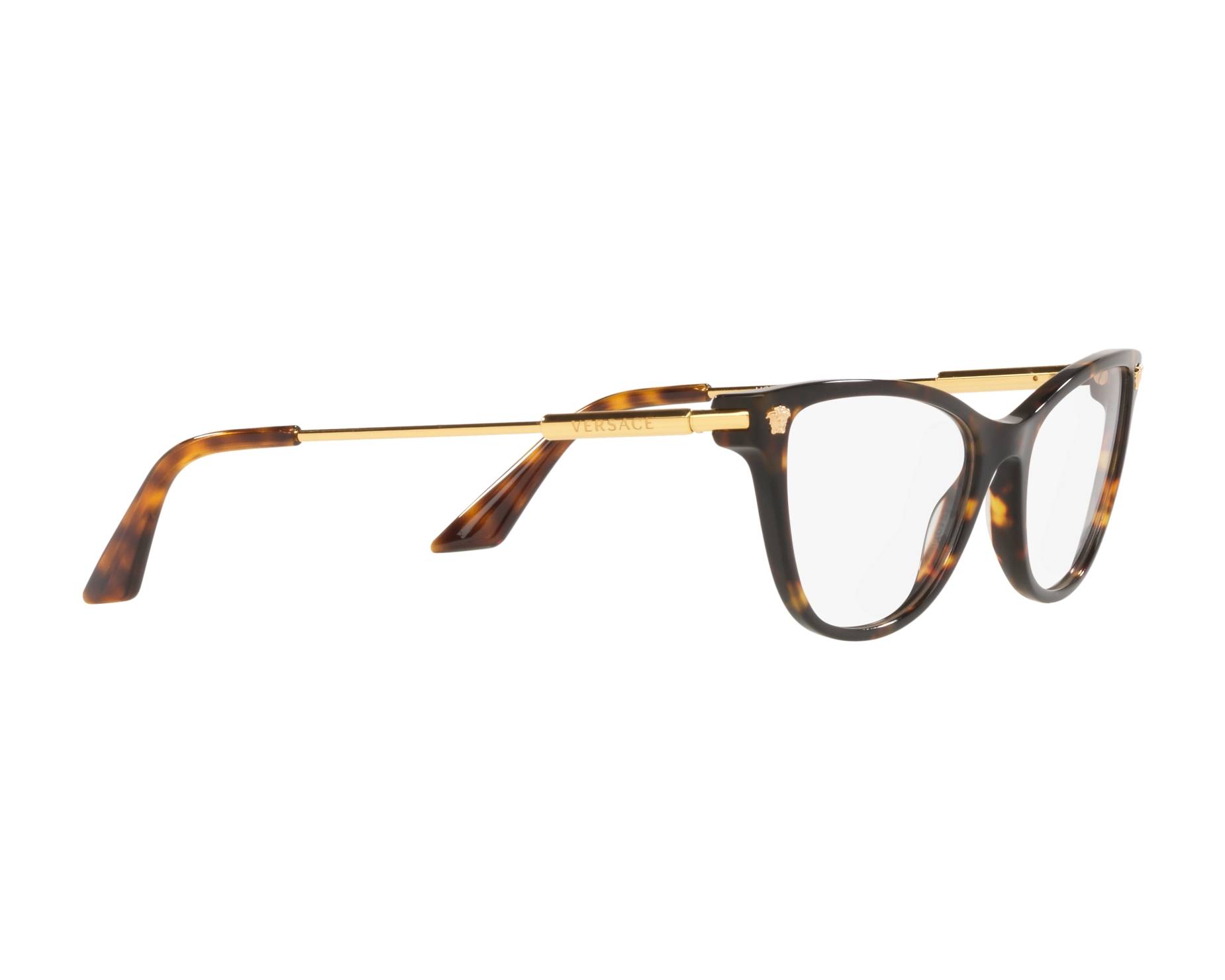 Versace VE3309 108 54-18 havana  360 degree view 12