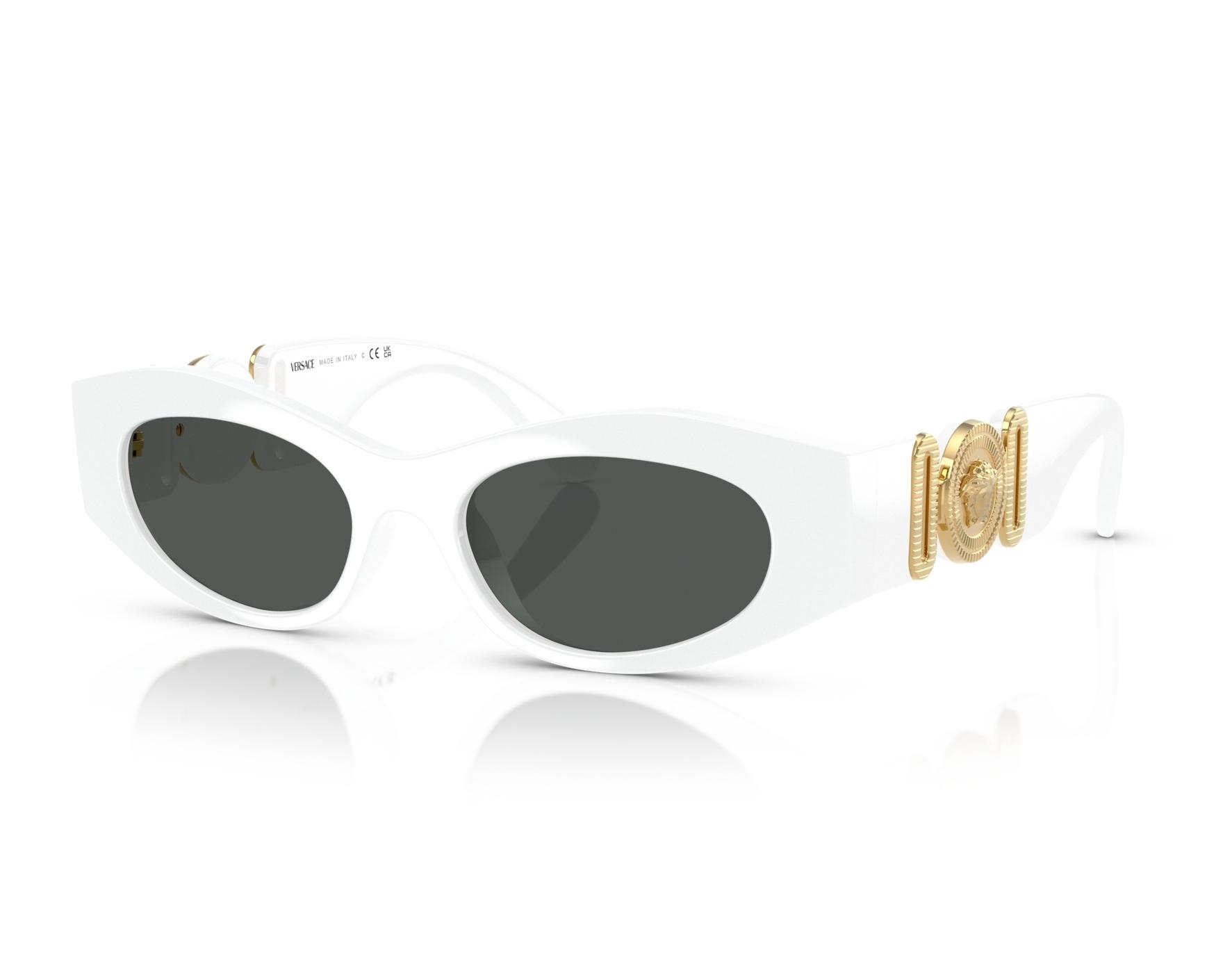 NEW Versace VE4480U 314/87 White Dark Grey Oval Unisex Sunglasses Amazon.com: Versace VE 4425U 314/87 Irregular Plastic White  main image 4