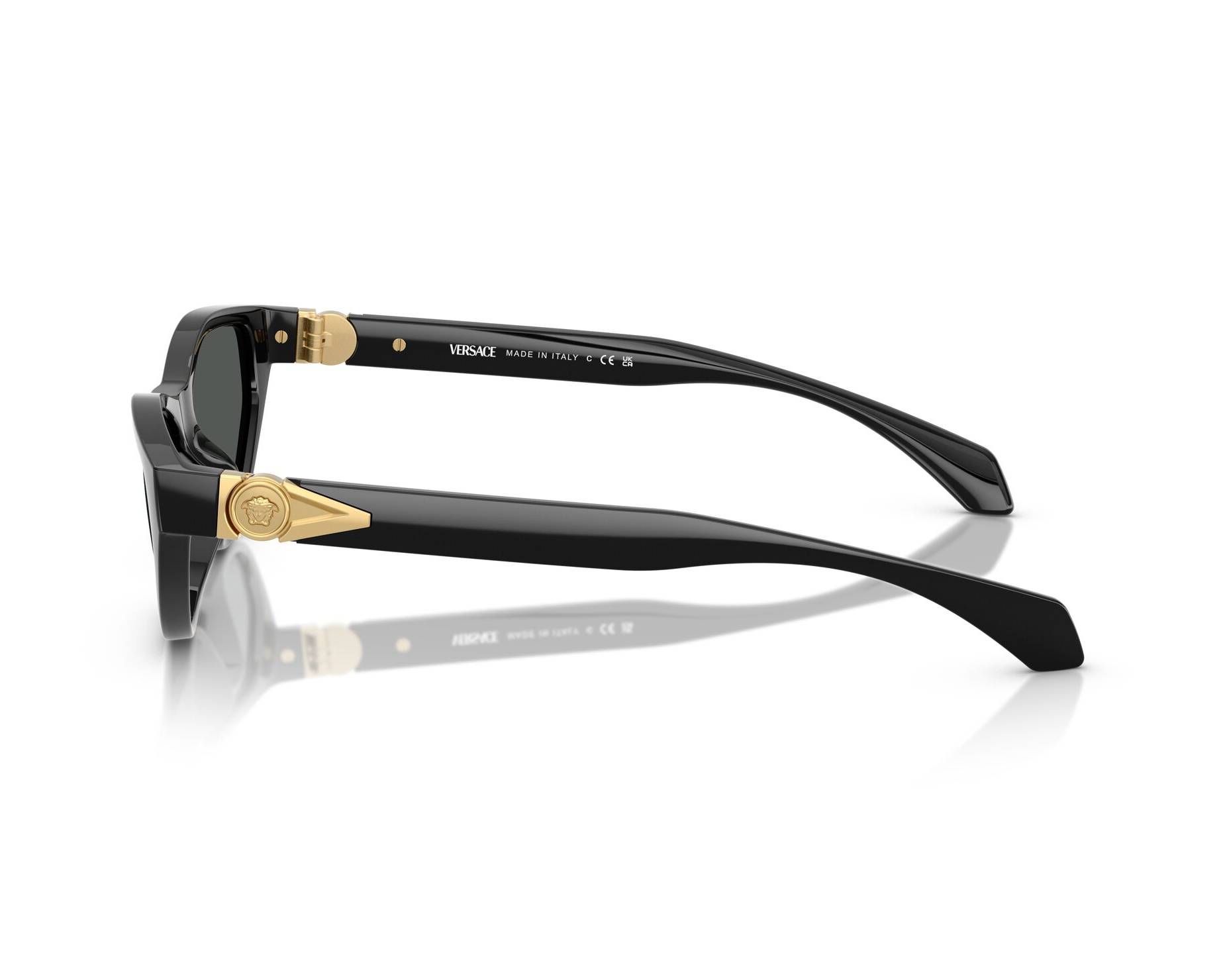 NEW VERSACE SUNGLASSES WOMEN BLACK EYEWEAR VERSACE VE4491U GB1/87 Versace VE4491U GB1/87 Black Sunglasses for Woman – LookerOnline main image 4