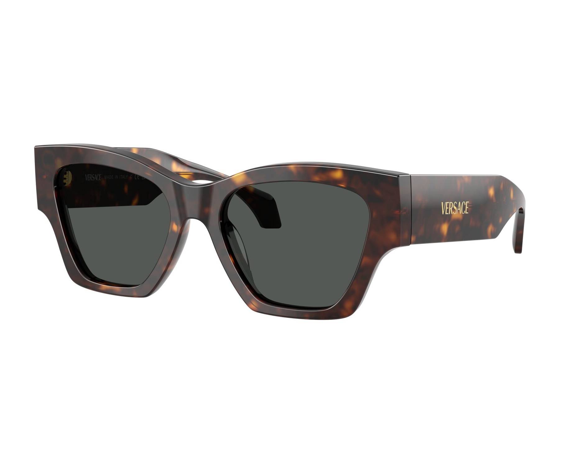 Versace Black and Brown Sunglasses Versace VE 4439 Dark Havana/Light Brown (108/73) Sunglasses  main image 2