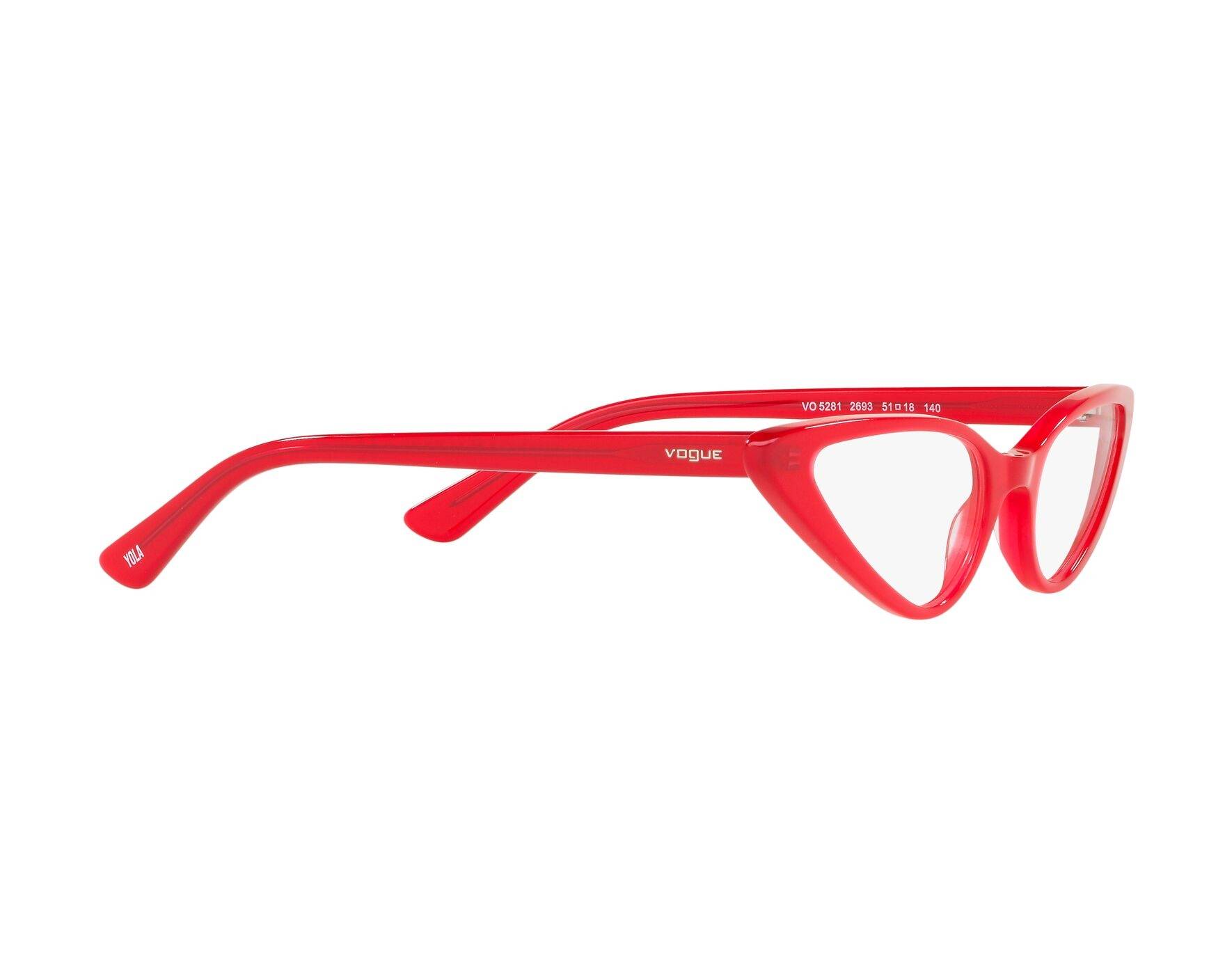 Vogue VO2714 Eyeglass Frames 2693-52 Transparent/Red VO2714-2693-52 Vogue VO2714 Eyeglass Frames 2693-52 Transparent/Red VO2714-2693-52