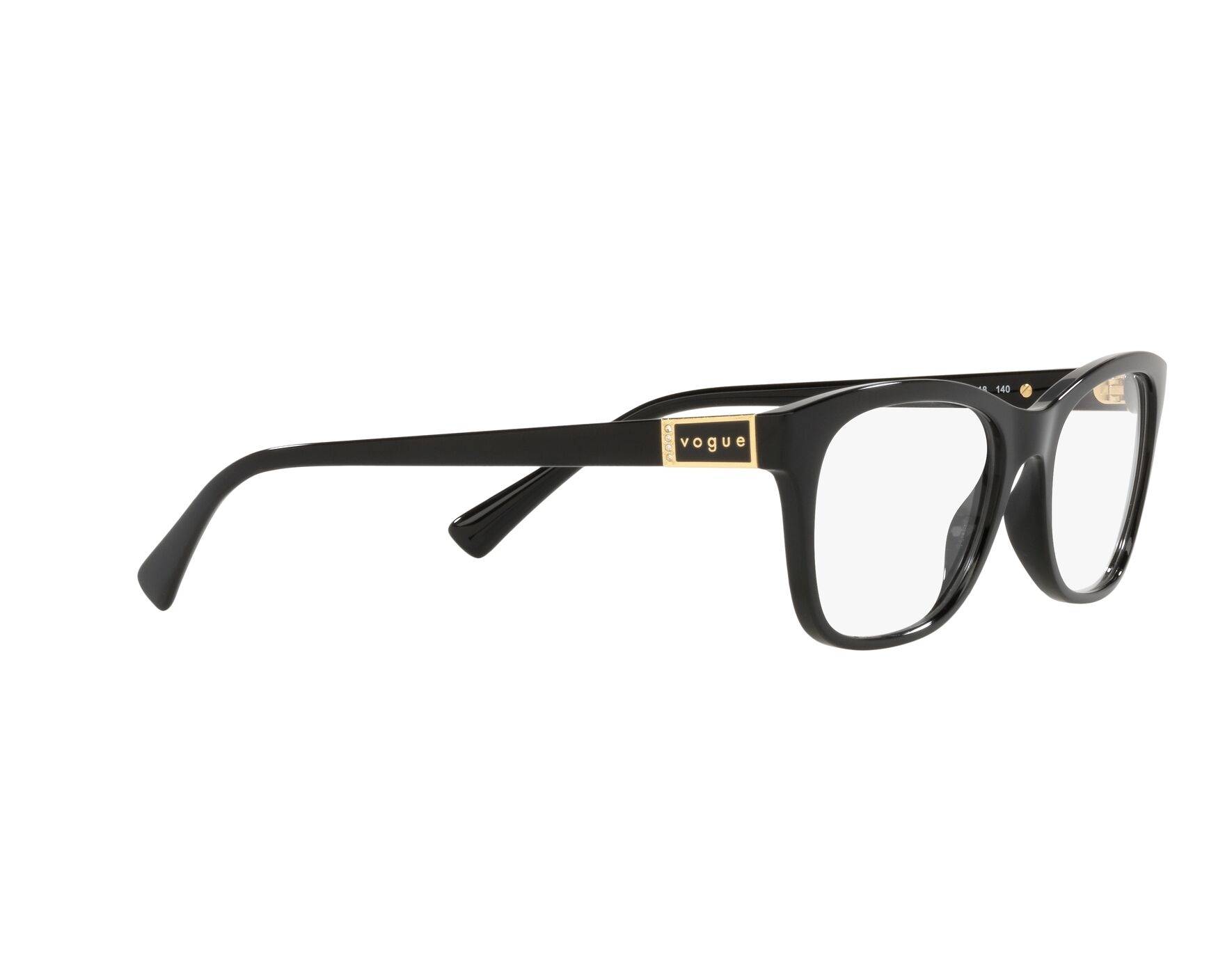 ❗Vogue Glossy Black Beige Rectangular Eyeglasses❗ 0VO5677__2940__P21__shad__fr.png main image 3